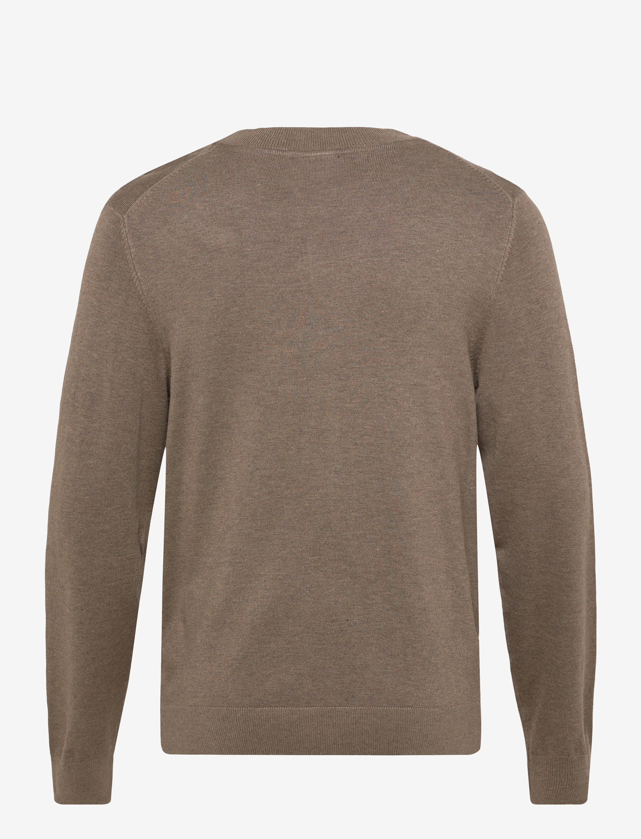 Lindbergh - Ecovero v-neck button cardigan - koftor - dk sand mel - 1