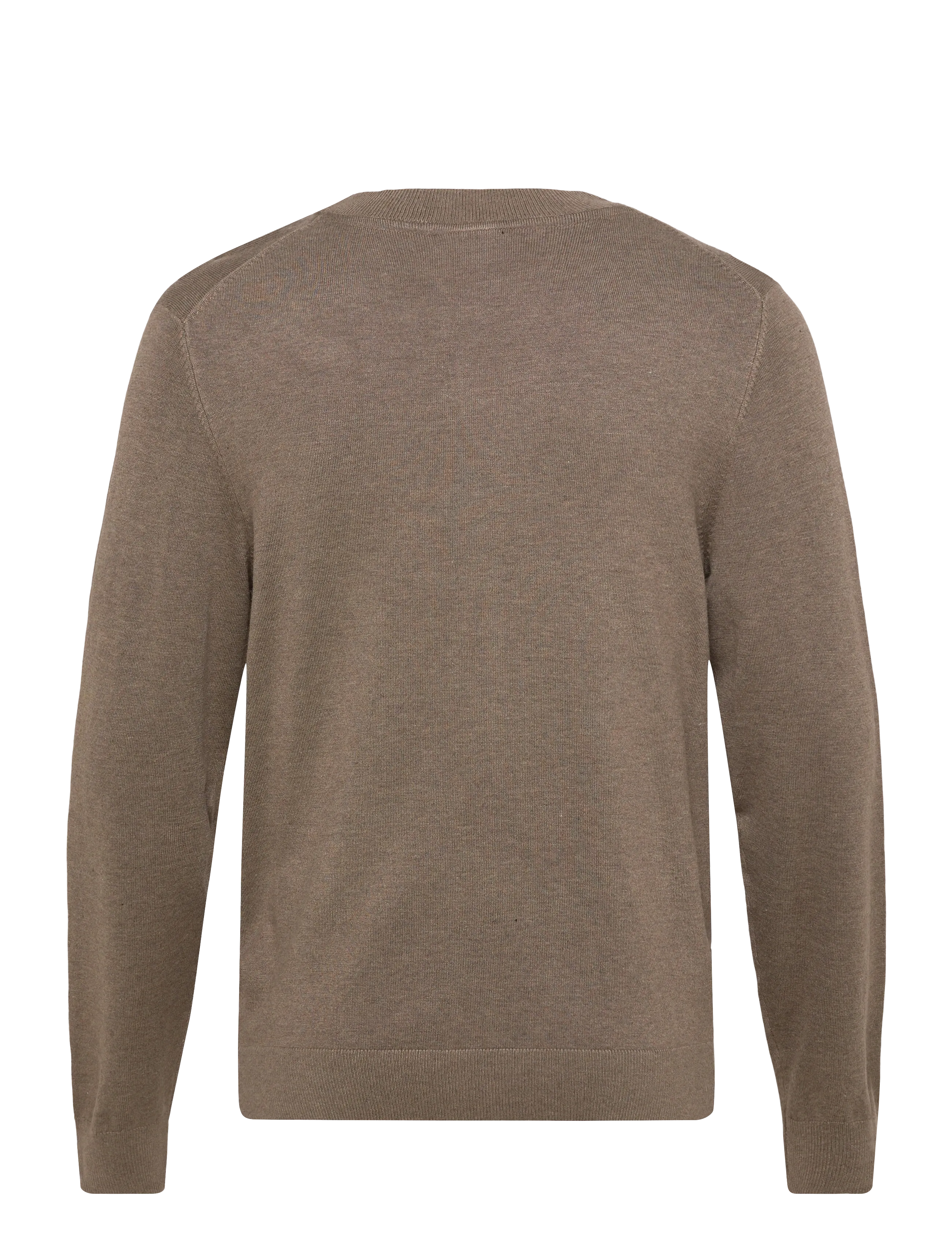 Lindbergh - Ecovero v-neck button cardigan - cardigans - dk sand mel - 2