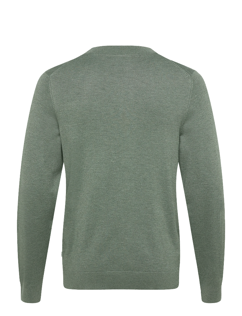 Lindbergh - Ecovero v-neck button cardigan - cardigans - jade green mel - 2