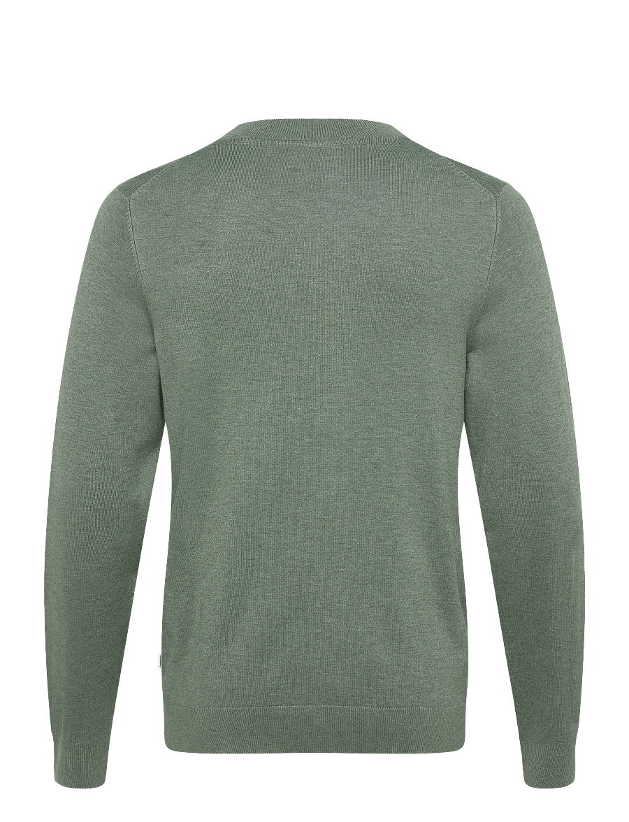 Lindbergh - Ecovero v-neck button cardigan - cardigans - jade green mel - 2