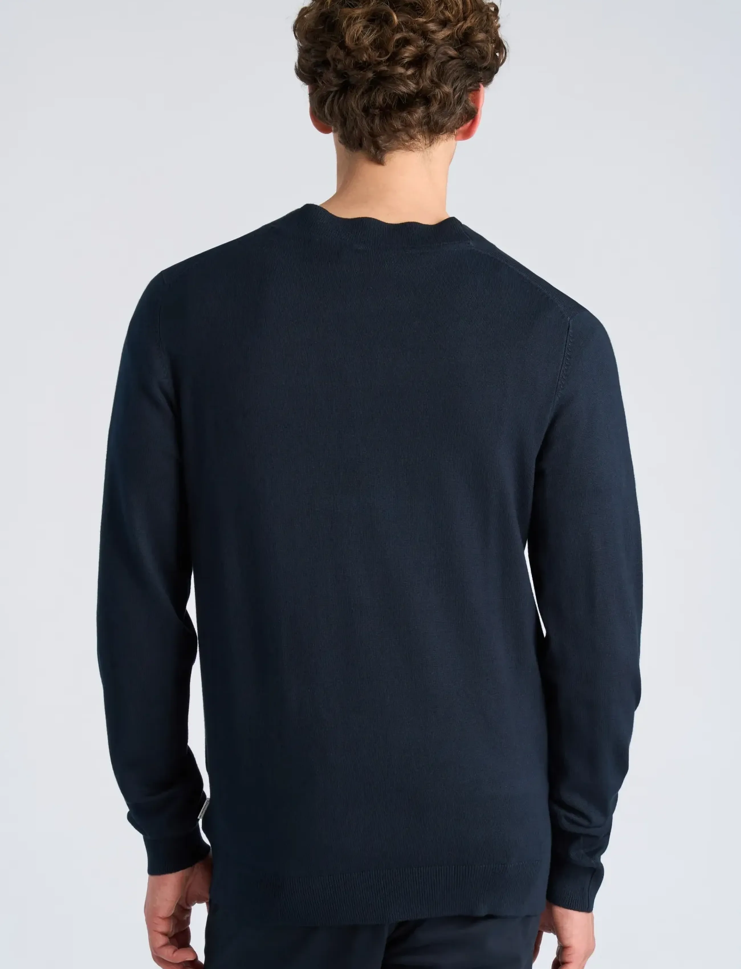 Lindbergh - Ecovero v-neck button cardigan - cardigans - navy - 4