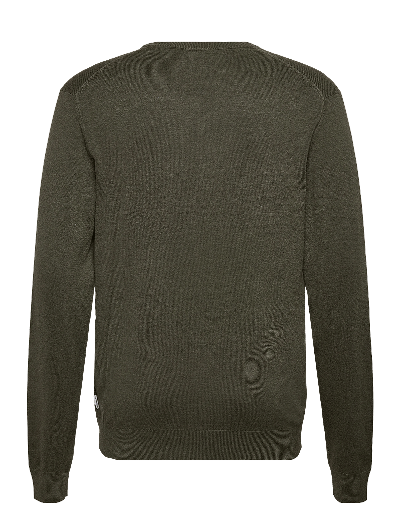 Lindbergh - Eco Vero V-neck jumper - v-ausschnitt - army mel - 1