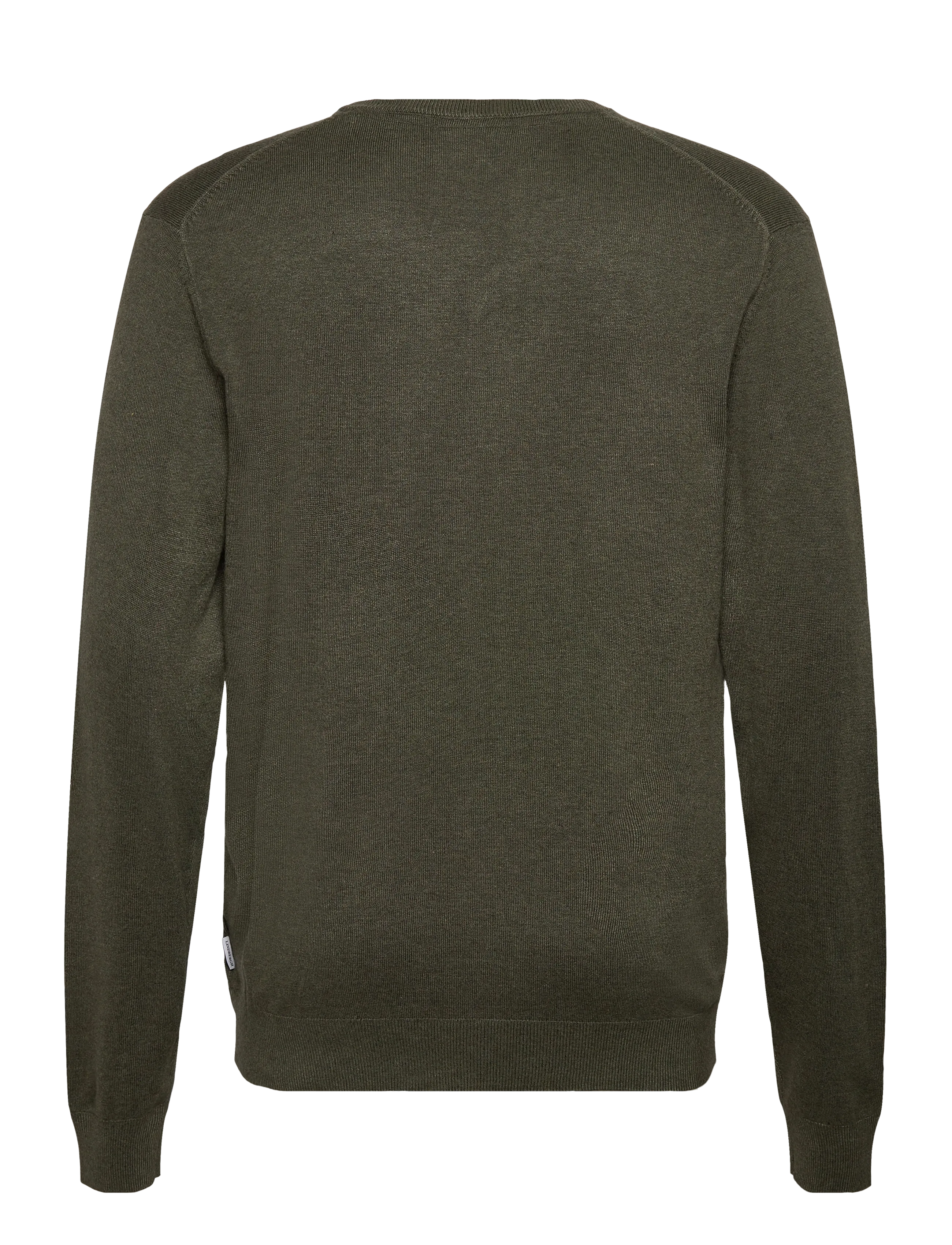 Lindbergh - Eco Vero V-neck jumper - v-necks - army mel - 1