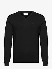 Lindbergh - Eco Vero V-neck jumper - knitted v-necks - black - 0