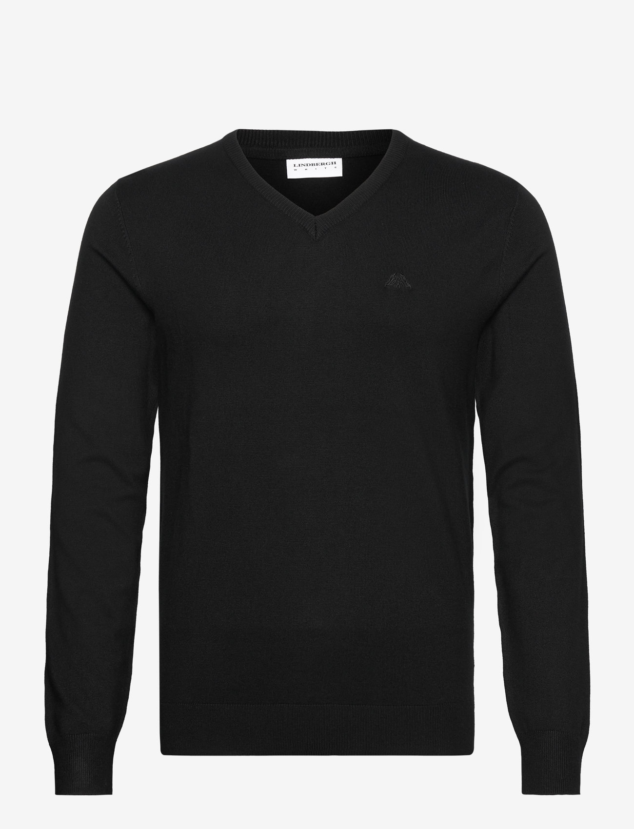 Lindbergh - Ecovero V-neck L/S knit - v-hals - black - 1
