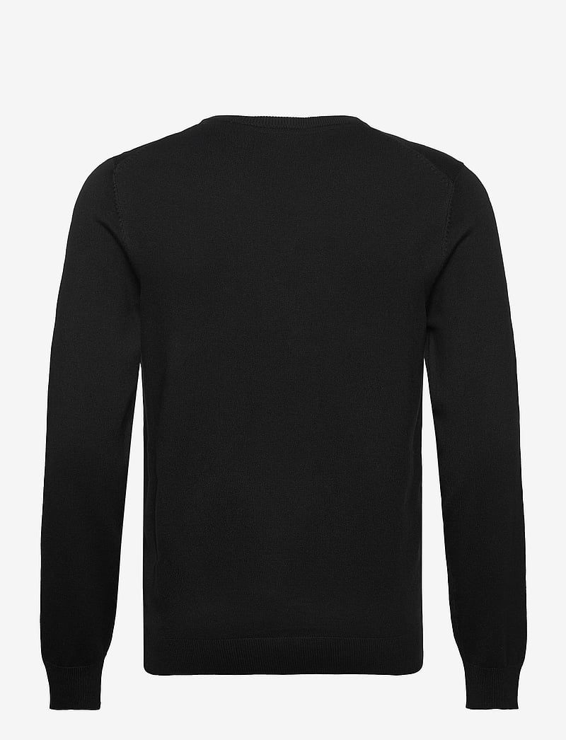 Lindbergh - Ecovero V-neck L/S knit - v-ausschnitt - black - 2