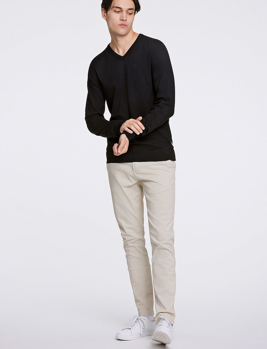 Lindbergh - Eco Vero V-neck jumper - v-kaelusega kudumid - black - 4