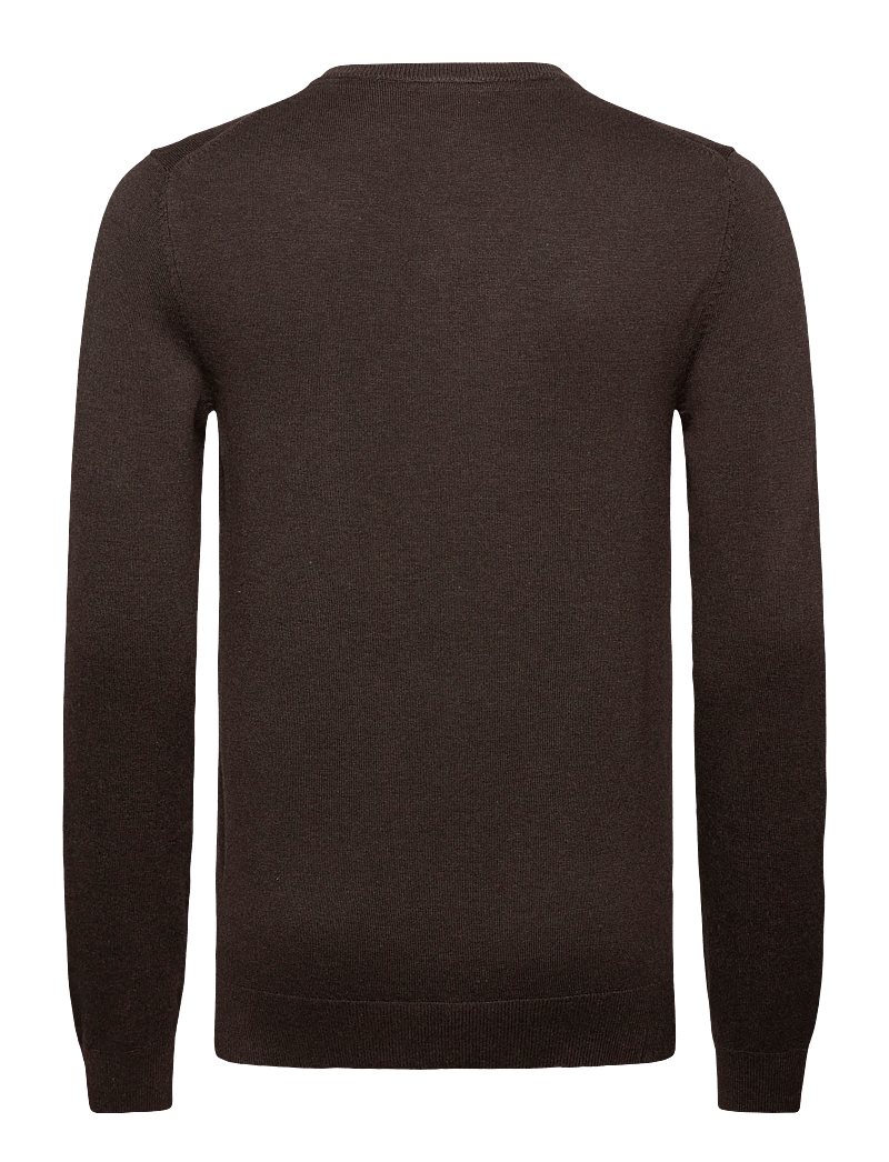 Lindbergh - Eco Vero V-neck jumper - v-hals - dk brown mel - 1