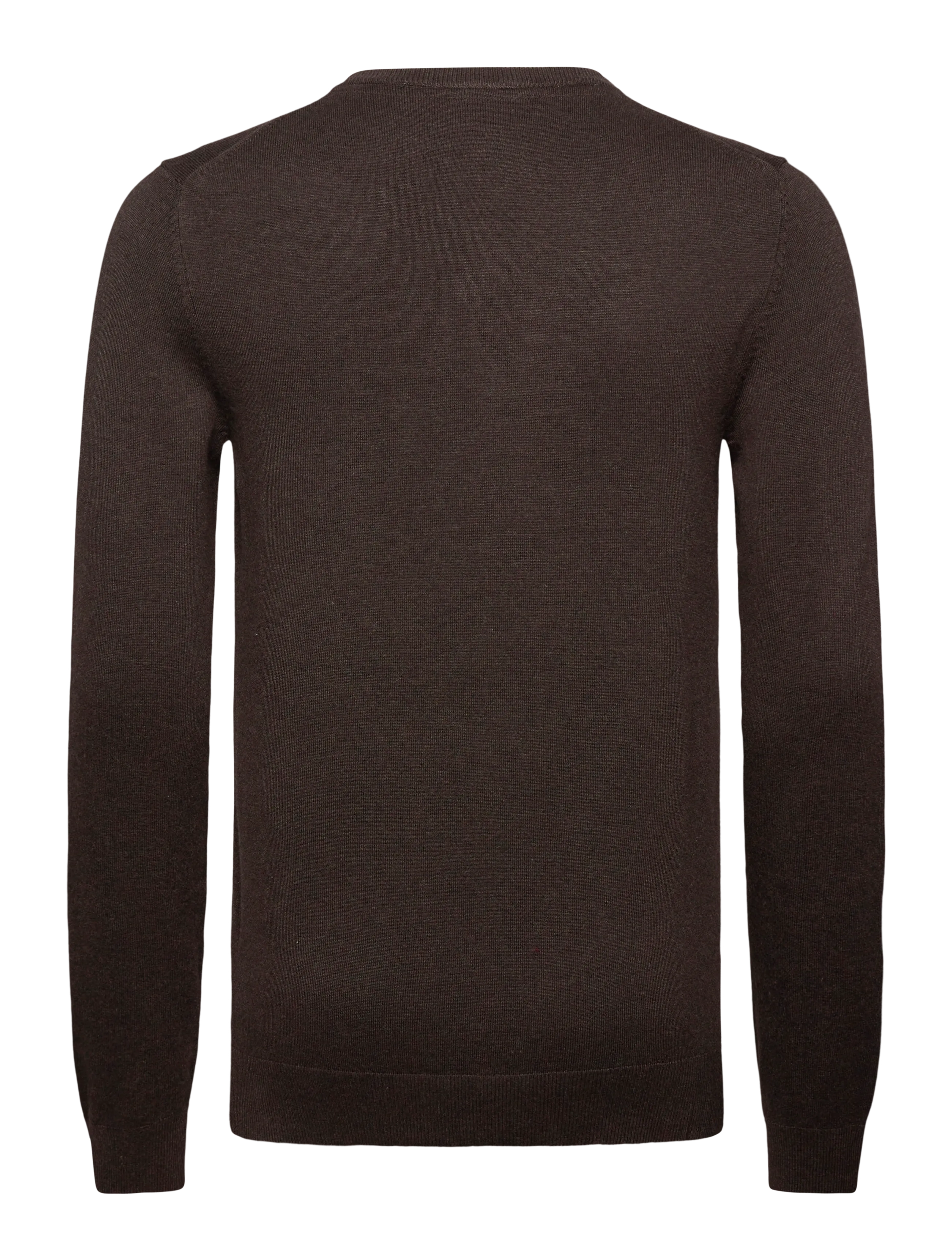 Lindbergh - Eco Vero V-neck jumper - v-ausschnitt - dk brown mel - 1
