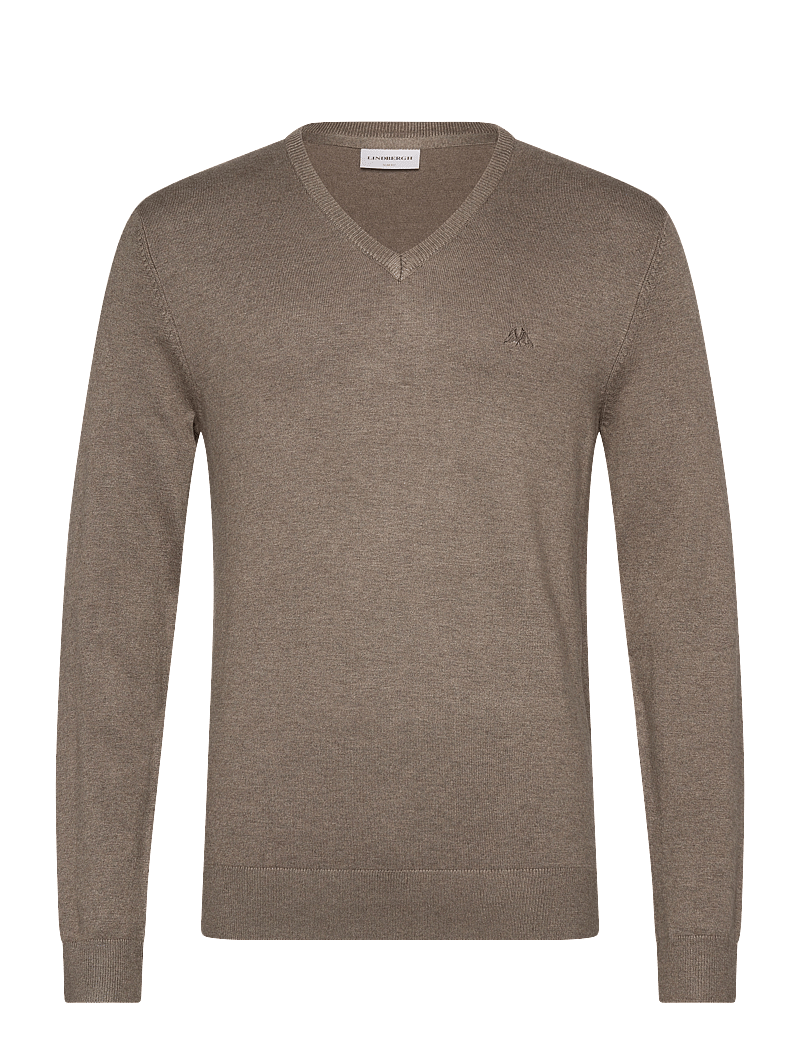 Lindbergh - Eco Vero V-neck jumper - truien met v-hals - dk sand mel - 0