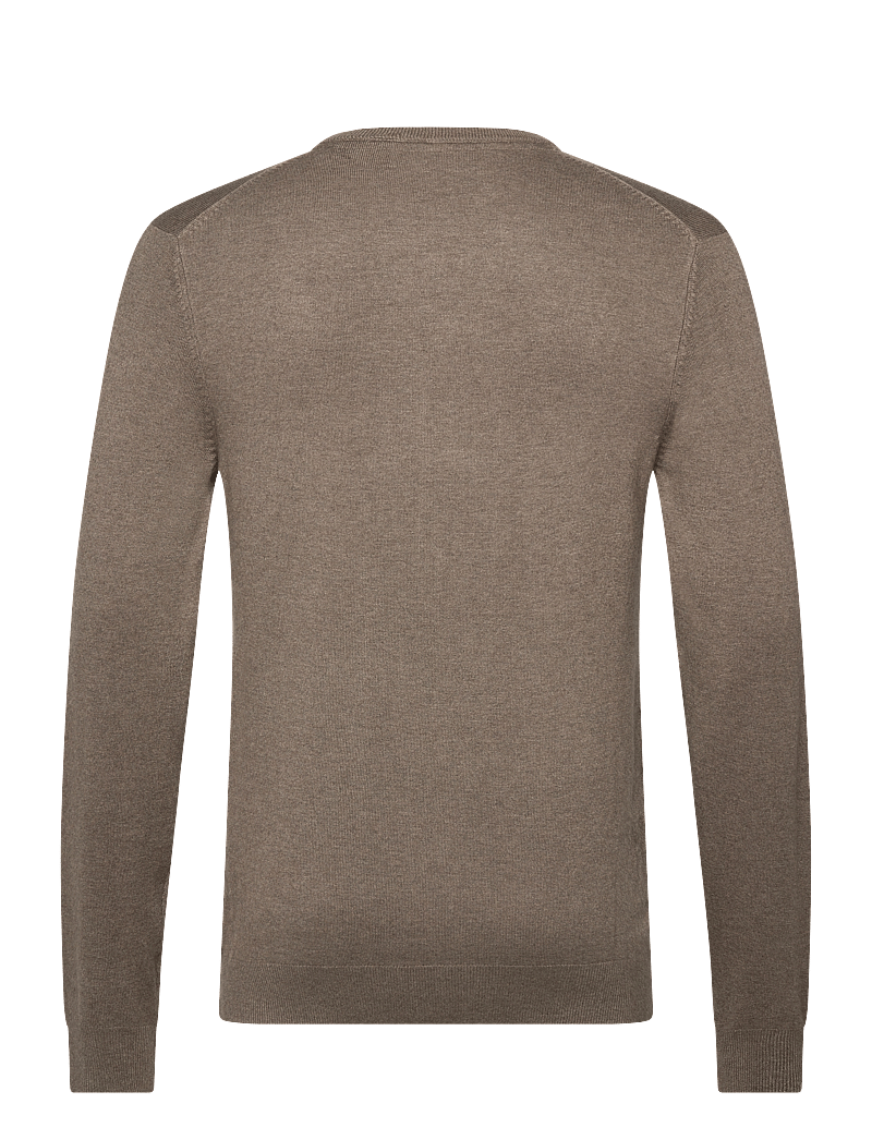 Lindbergh - Eco Vero V-neck jumper - truien met v-hals - dk sand mel - 1