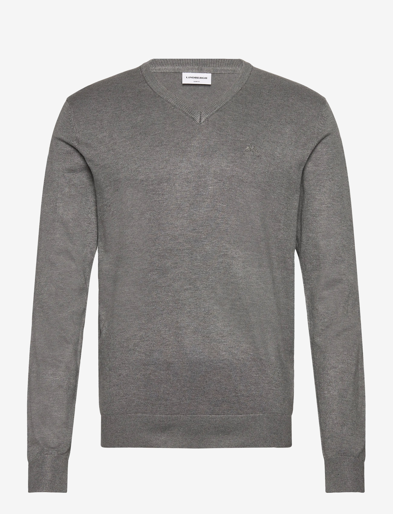 Lindbergh - Eco Vero V-neck jumper - v-hals - grey stone mix - 0