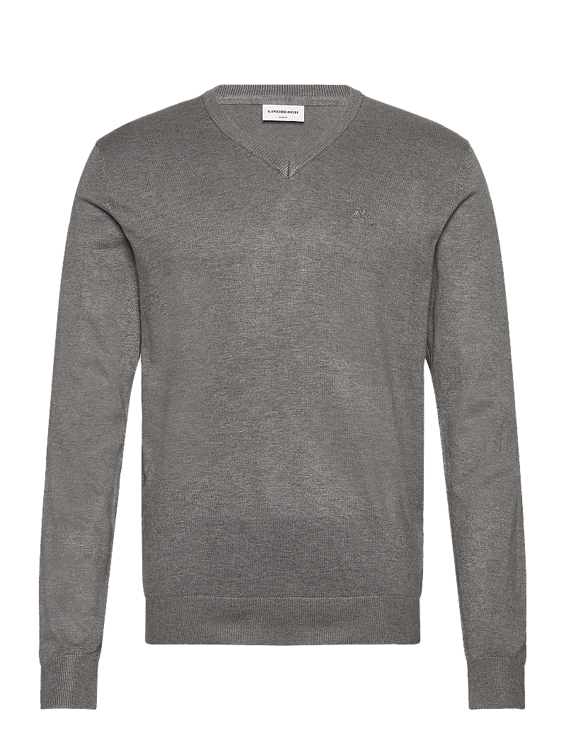 Lindbergh - Eco Vero V-neck jumper - v-hals - grey stone mix - 0
