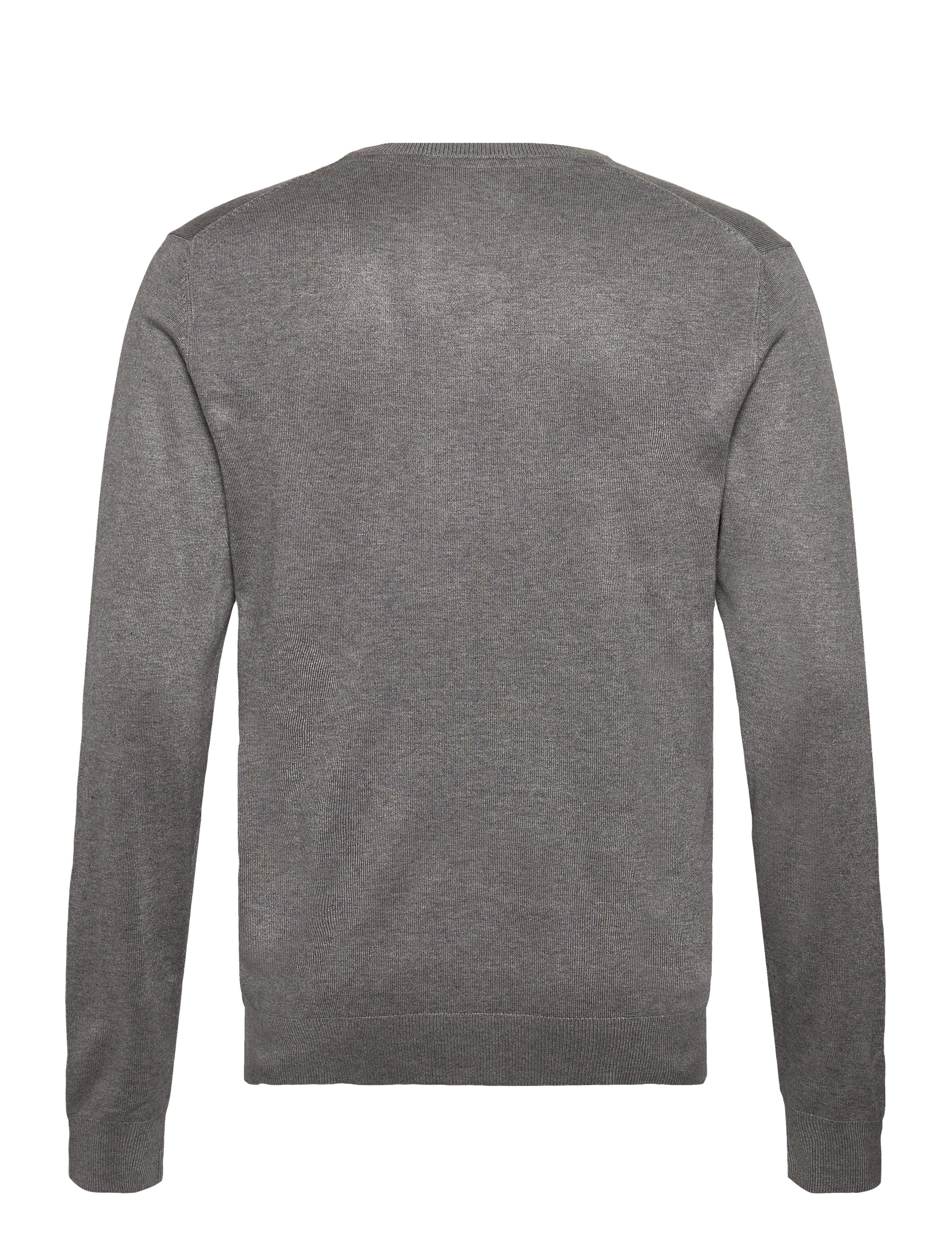 Lindbergh - Eco Vero V-neck jumper - v-necks - grey stone mix - 1