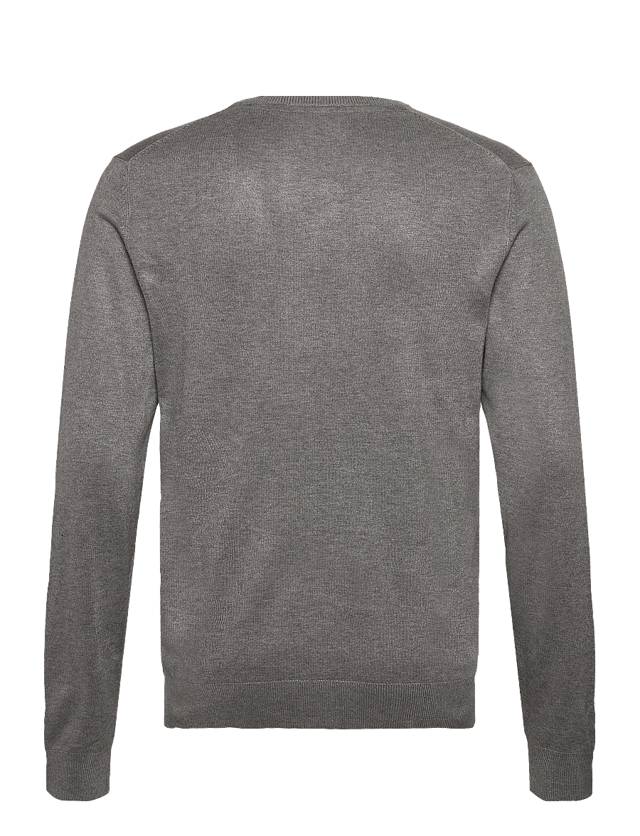 Lindbergh - Eco Vero V-neck jumper - v-necks - grey stone mix - 1