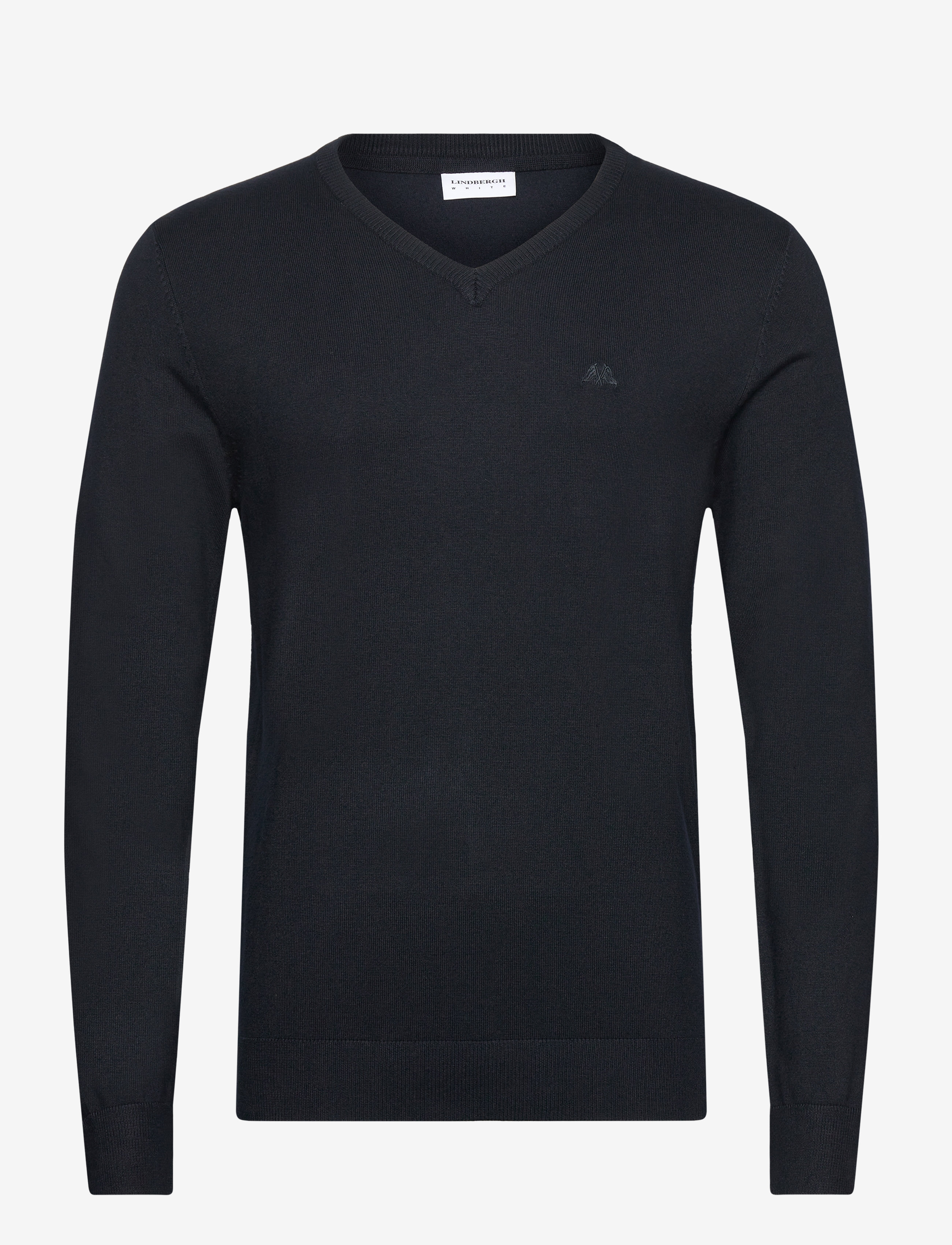 Lindbergh Eco Vero V-neck jumper - Tøj - NAVY / blue