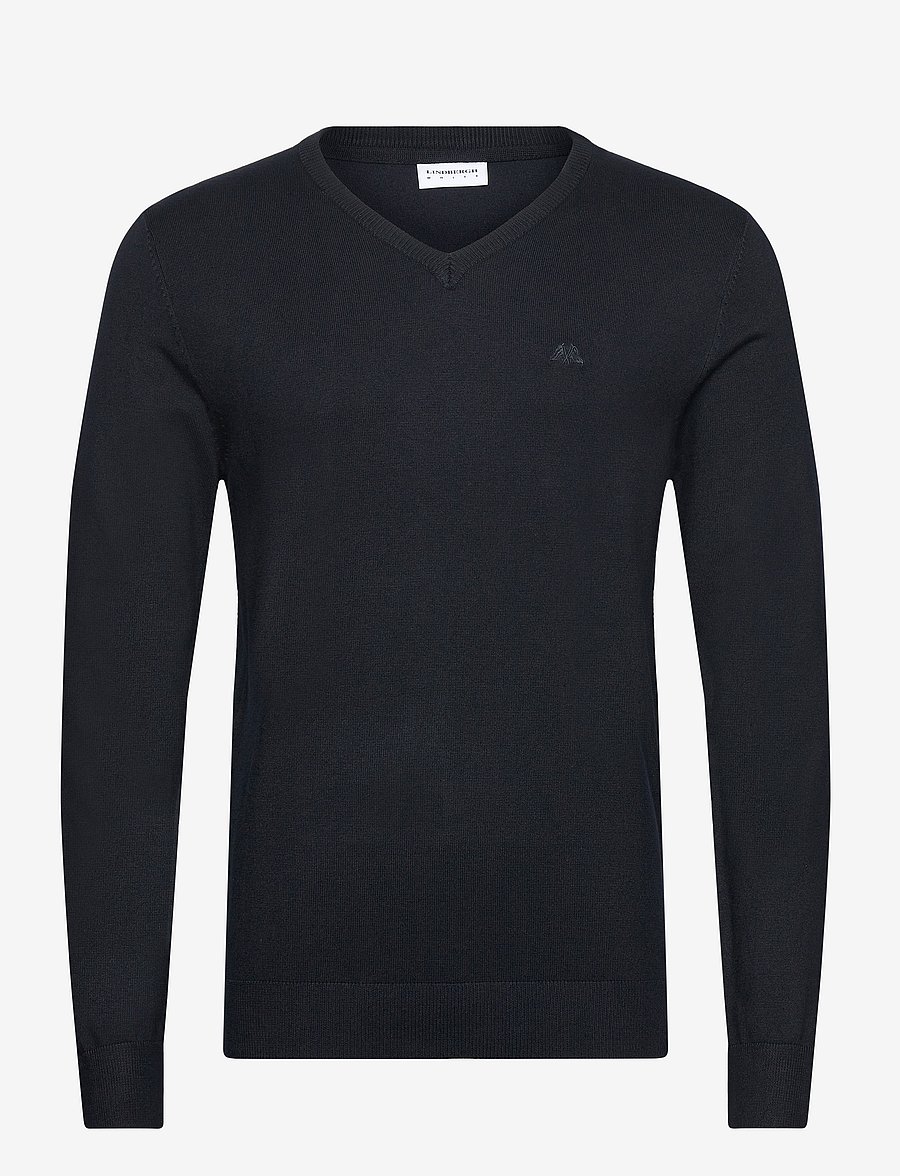 Lindbergh - Eco Vero V-neck jumper - v-ausschnitt - navy - 1