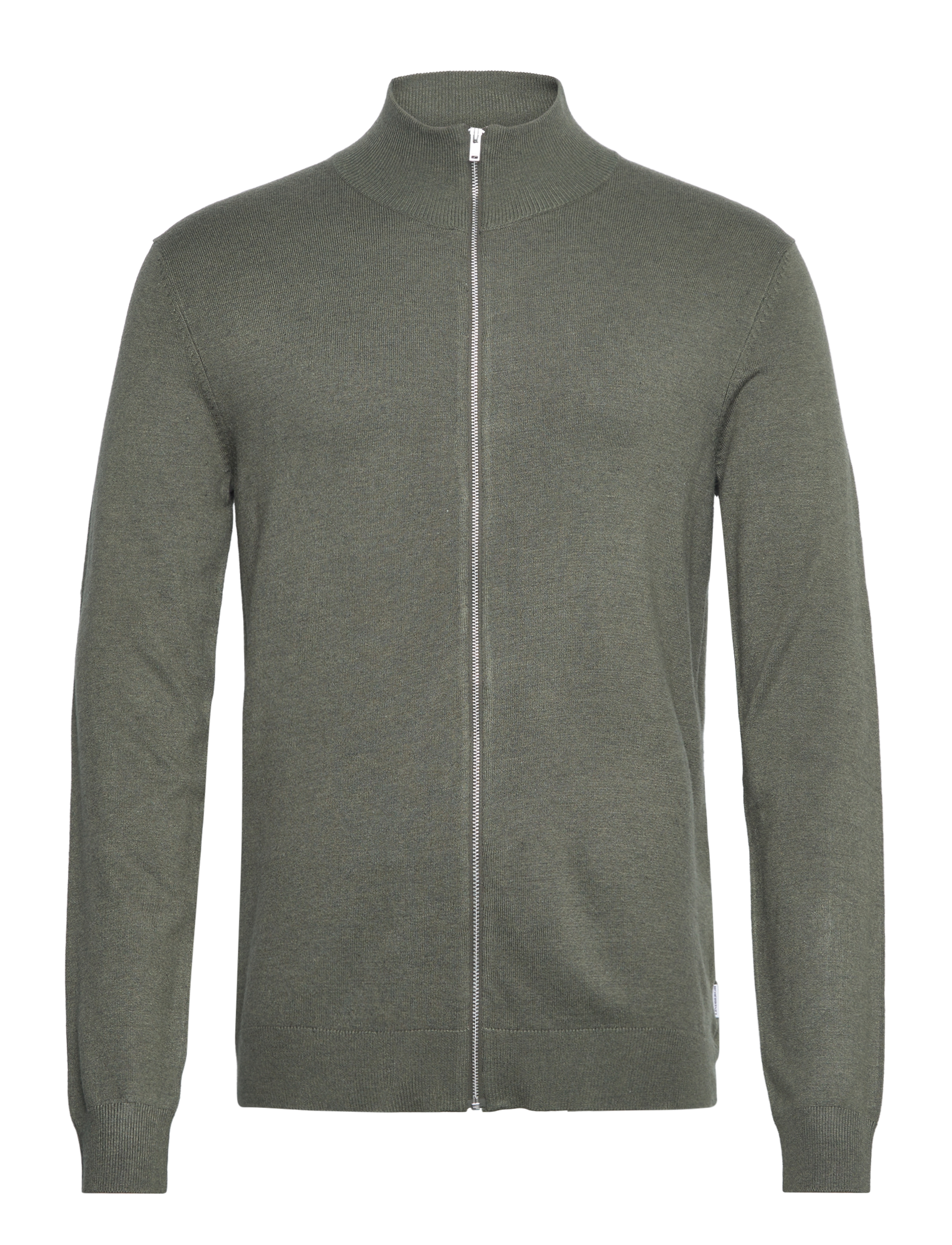 Lindbergh - Ecovero L/S zip cardigan - pullover mit durchgehendem reißverschluss - army mel - 1