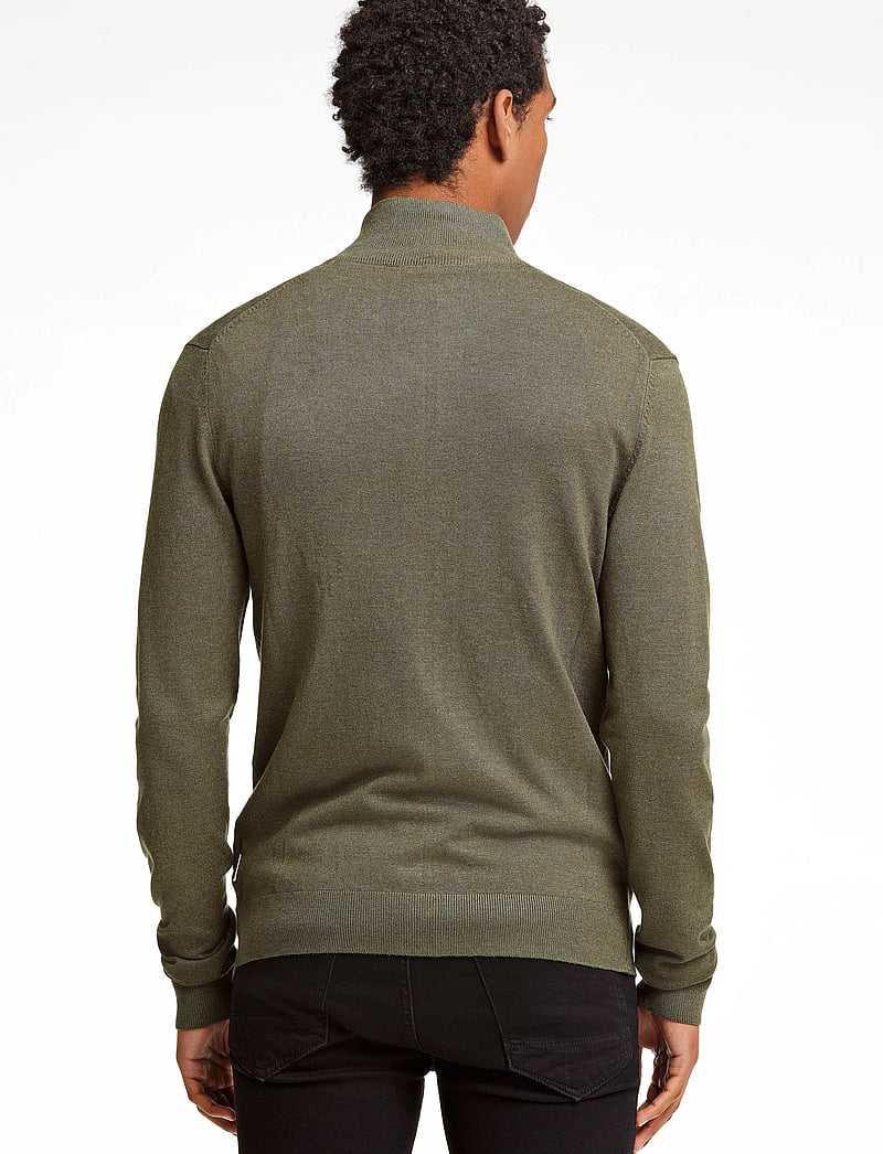 Lindbergh - Ecovero L/S zip cardigan - pullover mit durchgehendem reißverschluss - army mel - 3