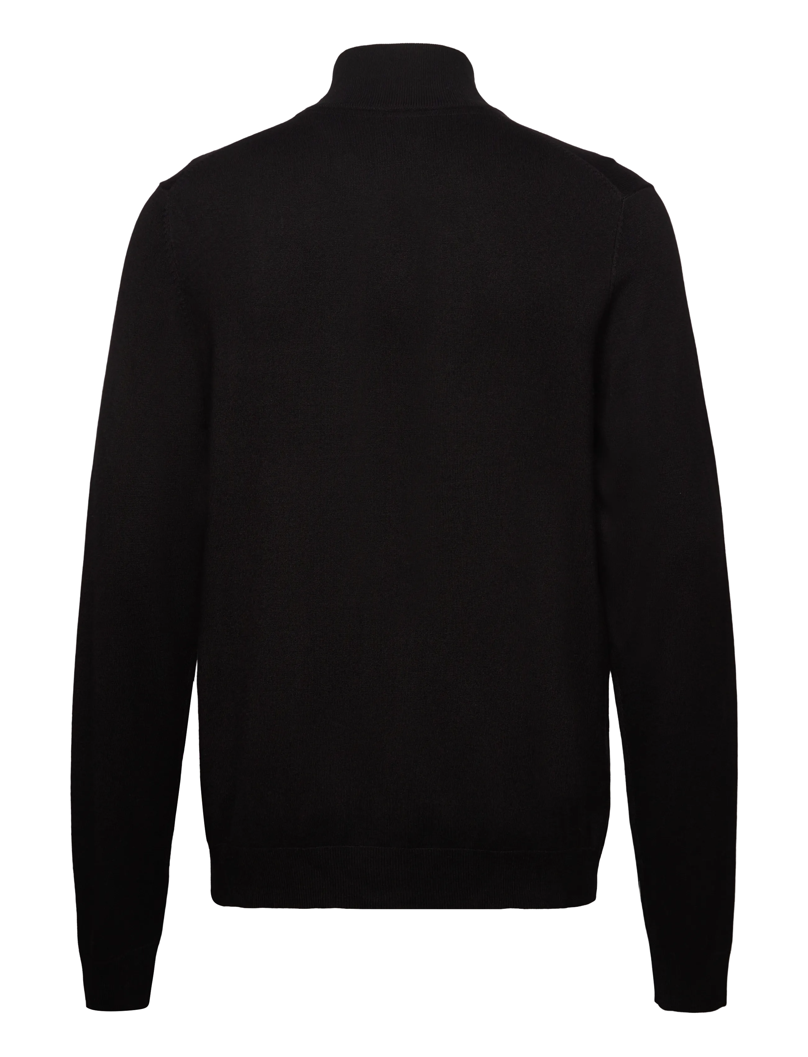 Lindbergh - Ecovero L/S zip cardigan - full zip jumpers - black - 2
