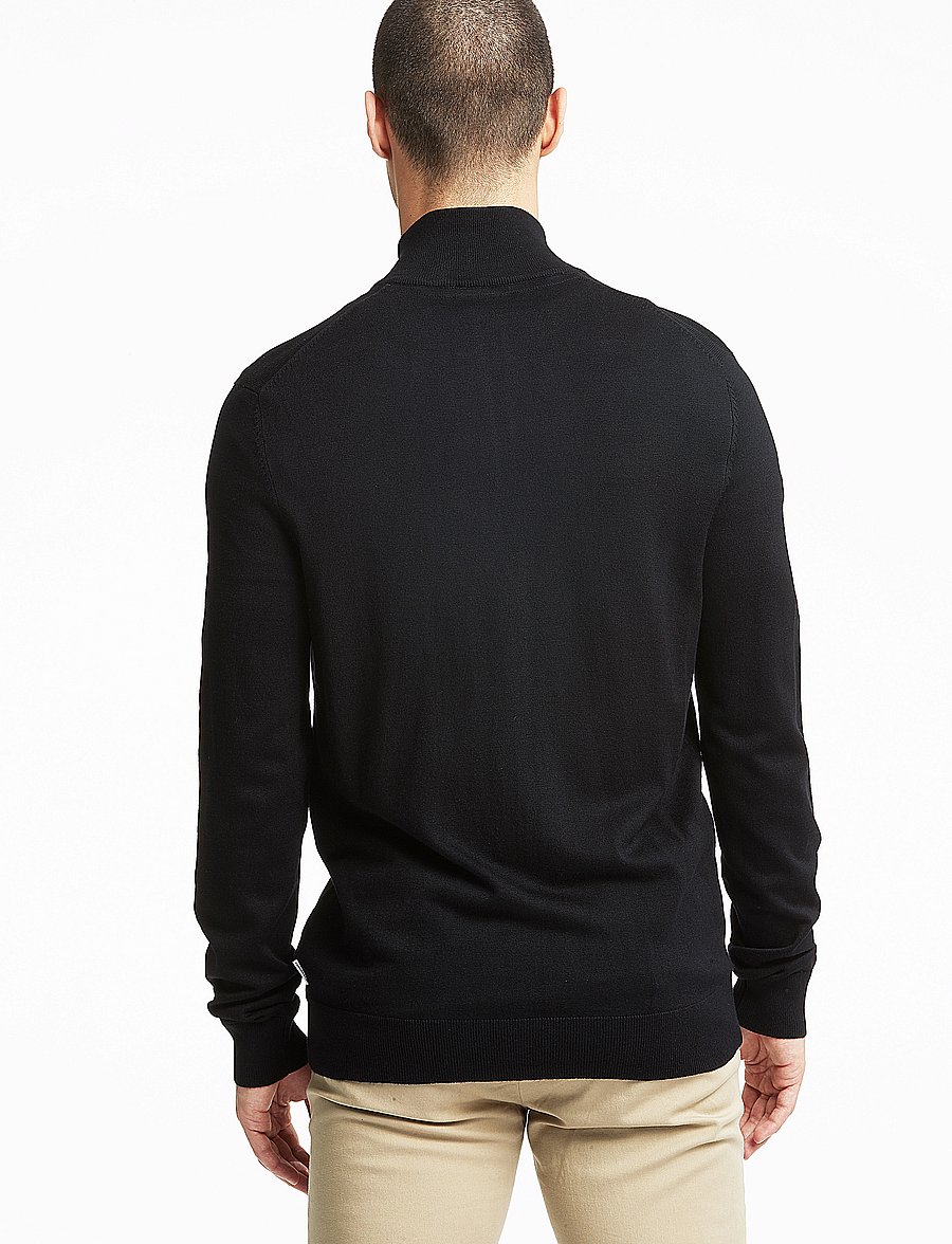 Lindbergh - Ecovero L/S zip cardigan - pullover mit durchgehendem reißverschluss - black - 3