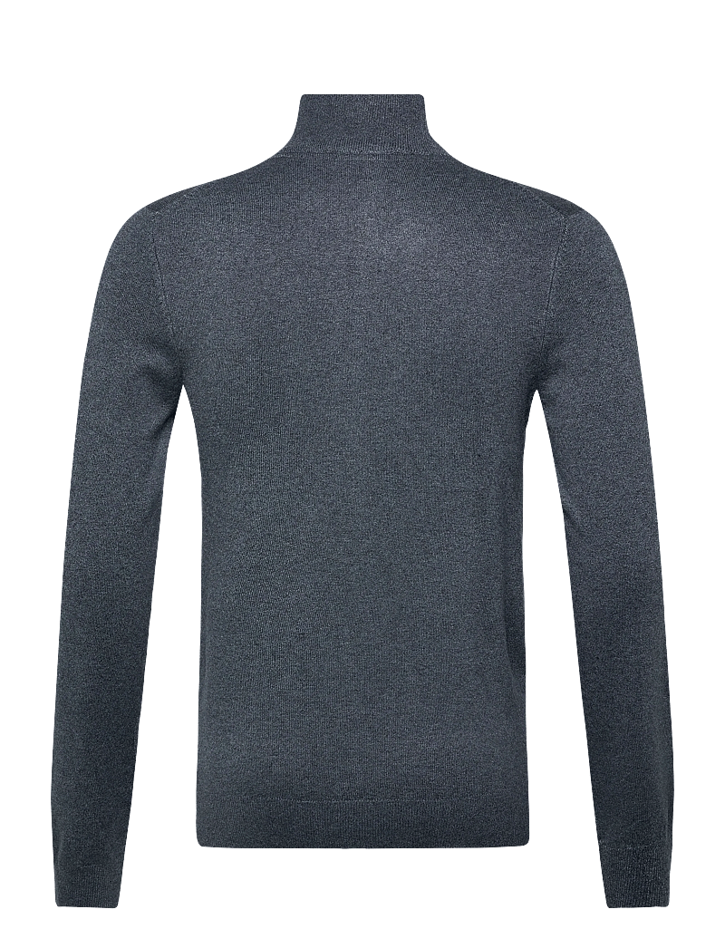 Lindbergh - Ecovero L/S zip cardigan - pullover mit durchgehendem reißverschluss - dk blue blend - 1