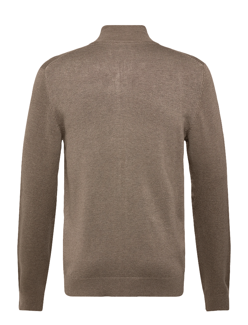 Lindbergh - Ecovero L/S zip cardigan - pullover mit durchgehendem reißverschluss - dk sand mel - 2