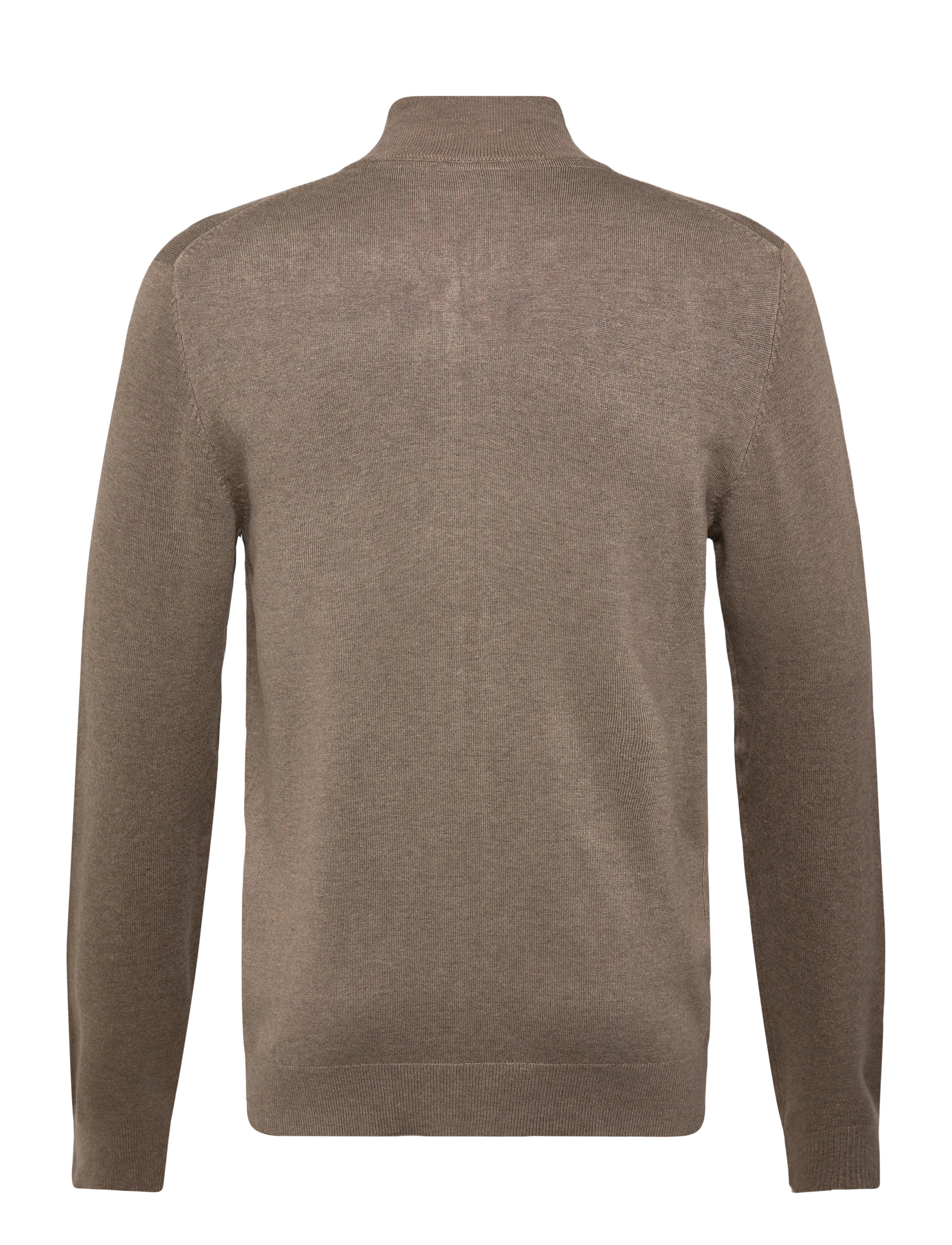 Lindbergh - Ecovero L/S zip cardigan - full zip jumpers - dk sand mel - 2