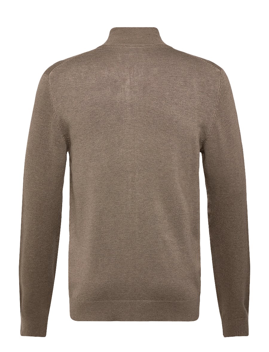 Lindbergh - Ecovero L/S zip cardigan - pullover mit durchgehendem reißverschluss - dk sand mel - 2