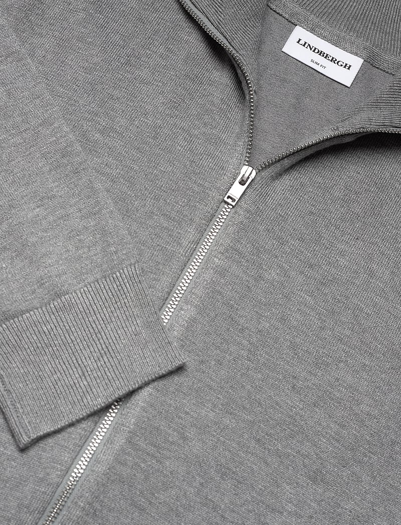 Lindbergh - Ecovero L/S zip cardigan - pullover mit durchgehendem reißverschluss - grey stone mix - 2