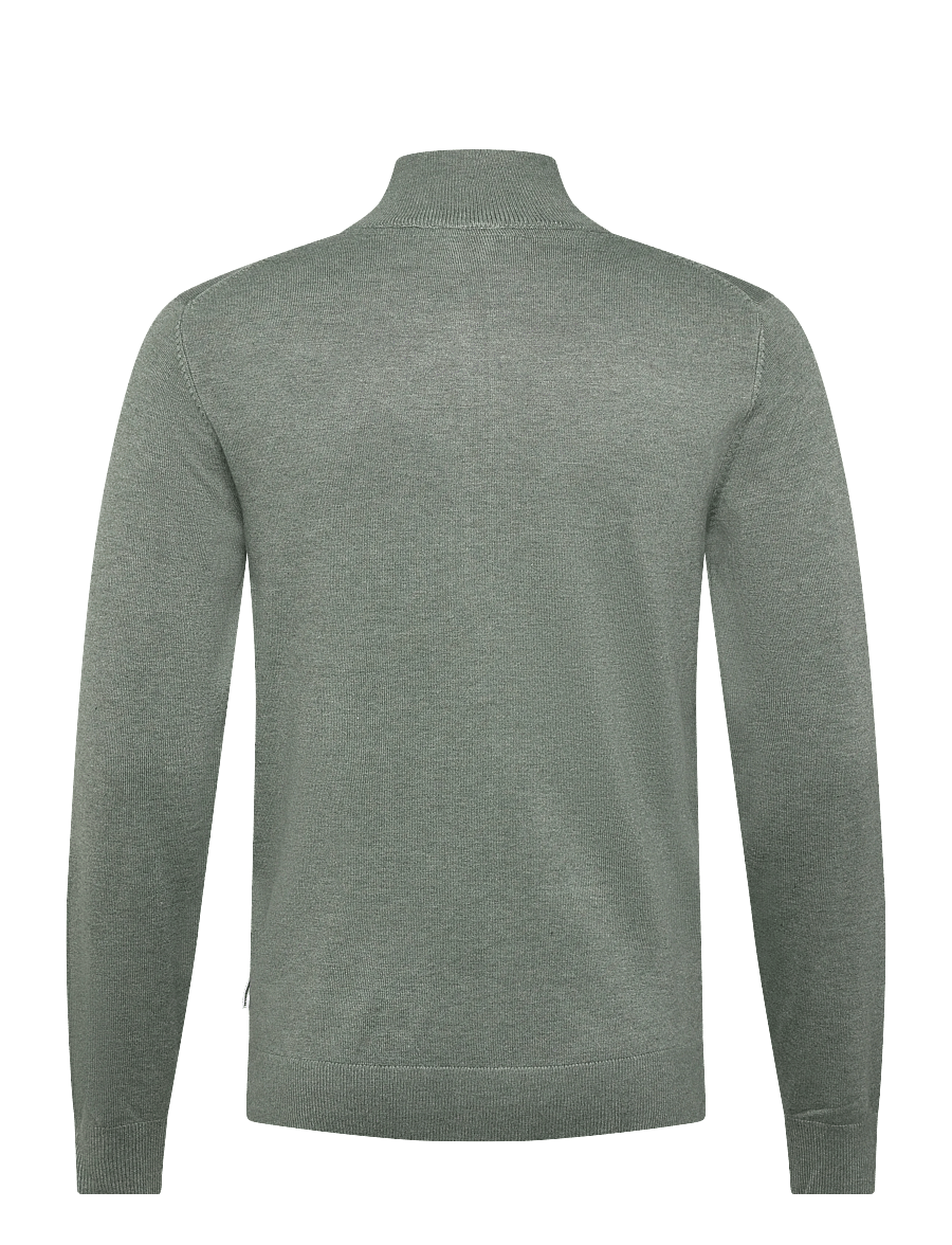 Lindbergh - Ecovero L/S zip cardigan - pullover mit durchgehendem reißverschluss - jade green mel - 2