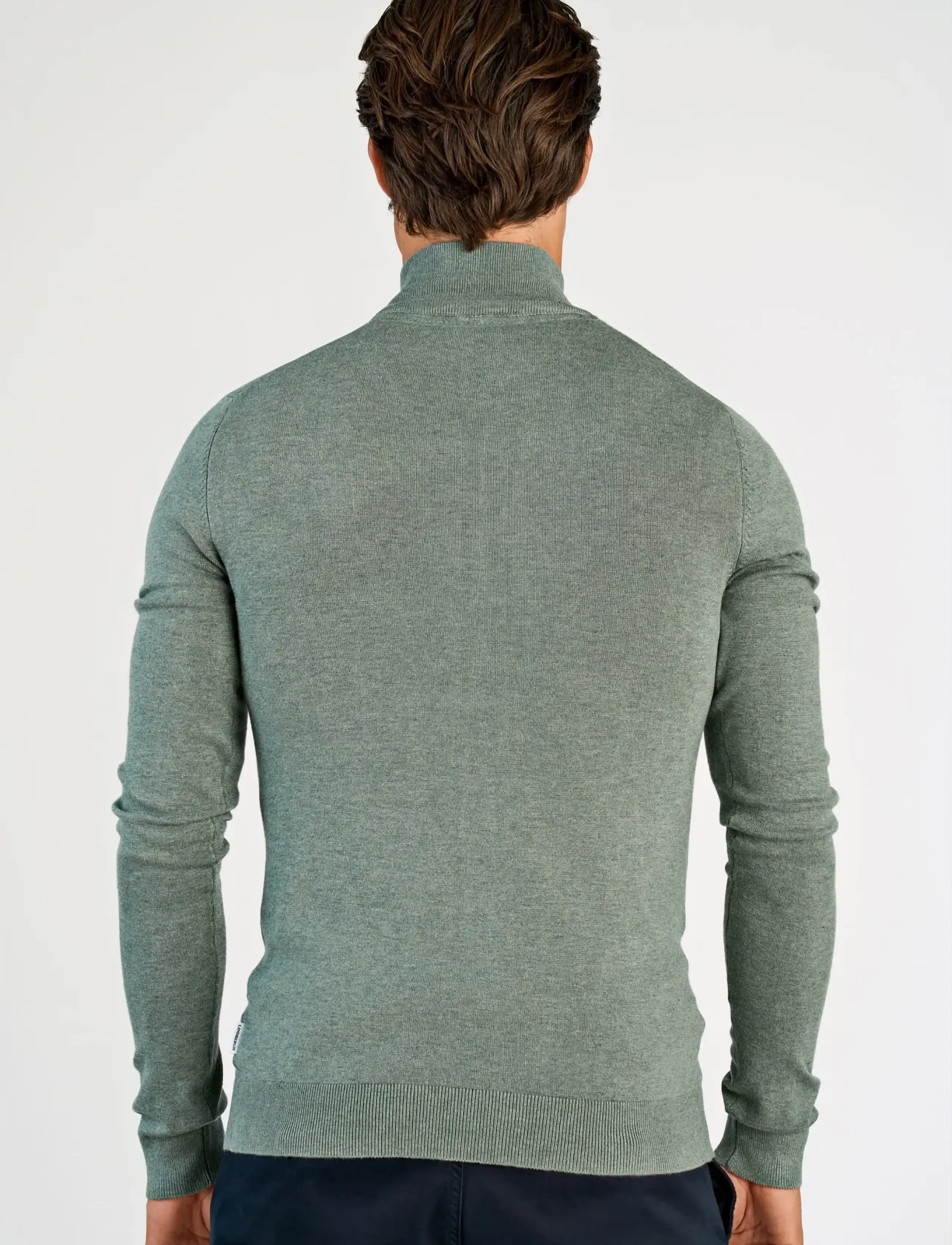 Lindbergh - Ecovero L/S zip cardigan - pullover mit durchgehendem reißverschluss - jade green mel - 4