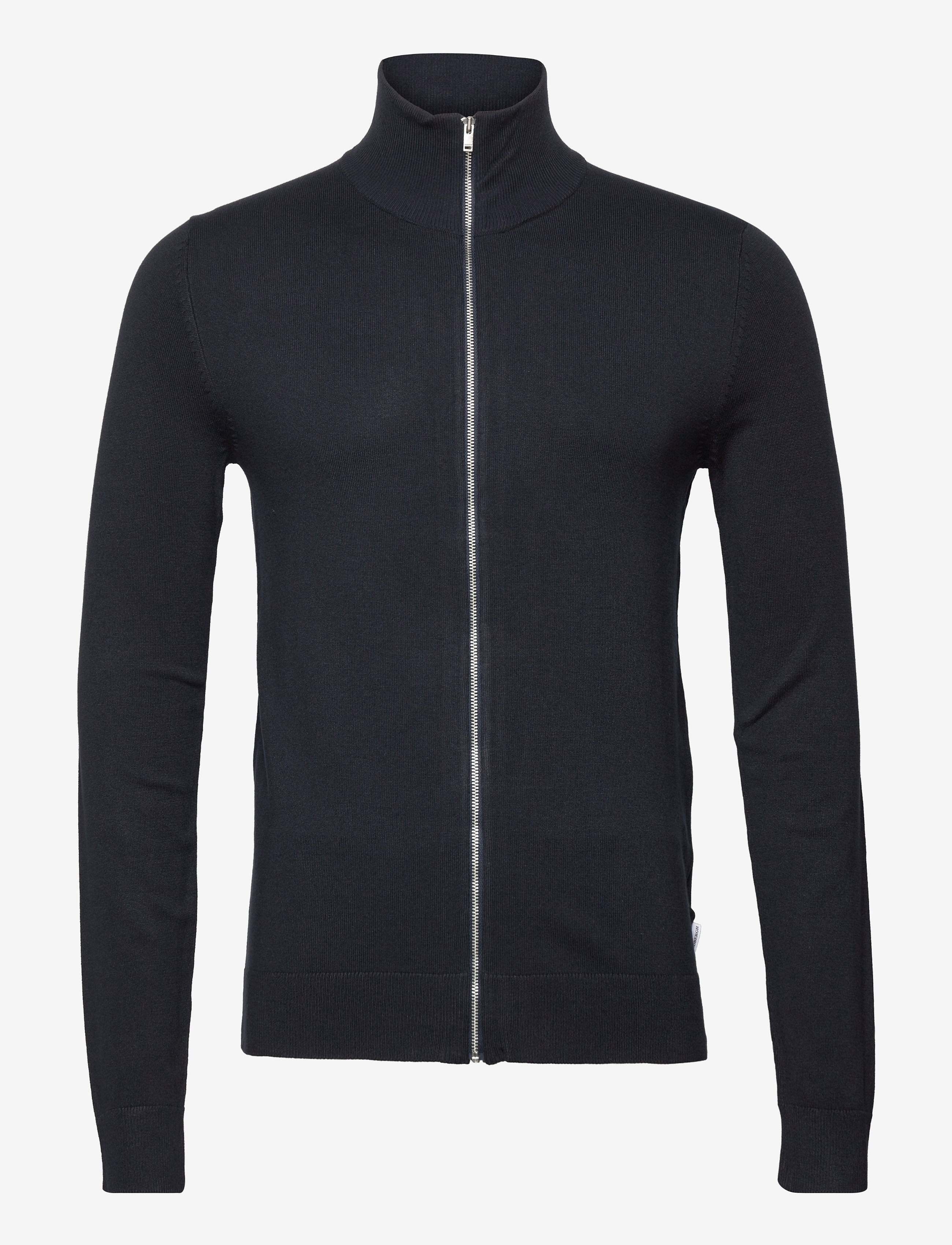 Ecovero L/S zip cardigan - NAVY