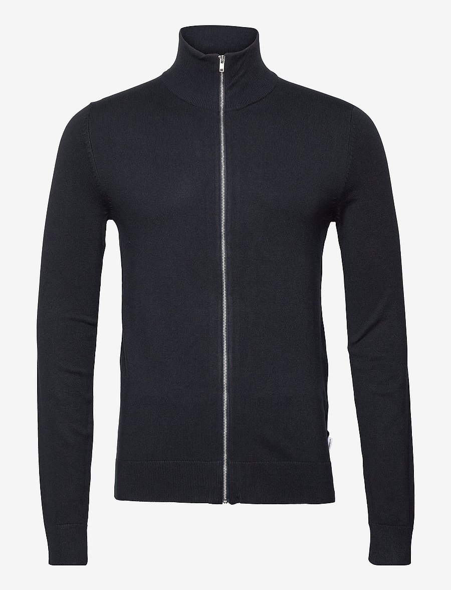 Lindbergh - Ecovero L/S zip cardigan - pullover mit durchgehendem reißverschluss - navy - 1
