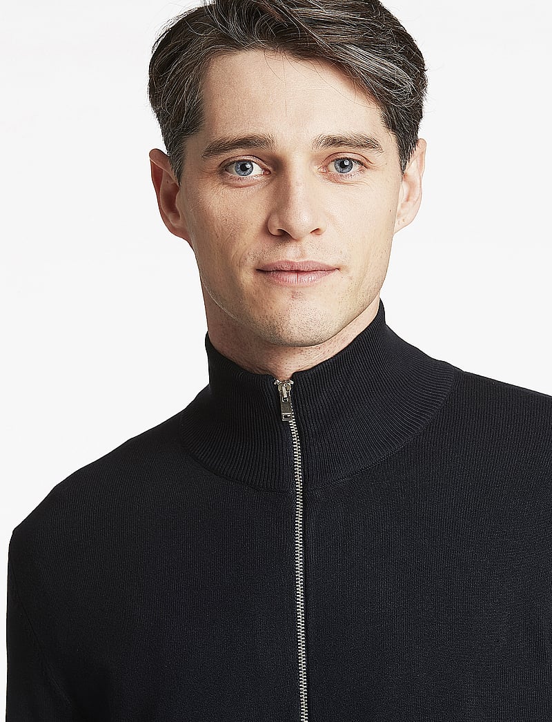 Lindbergh - Ecovero L/S zip cardigan - pullover mit durchgehendem reißverschluss - navy - 5