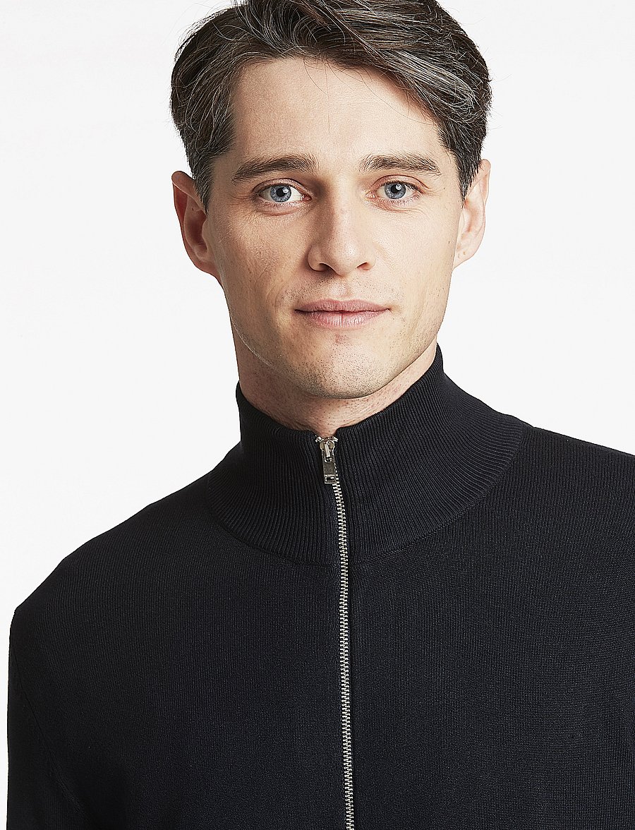 Lindbergh - Ecovero L/S zip cardigan - pullover mit durchgehendem reißverschluss - navy - 5