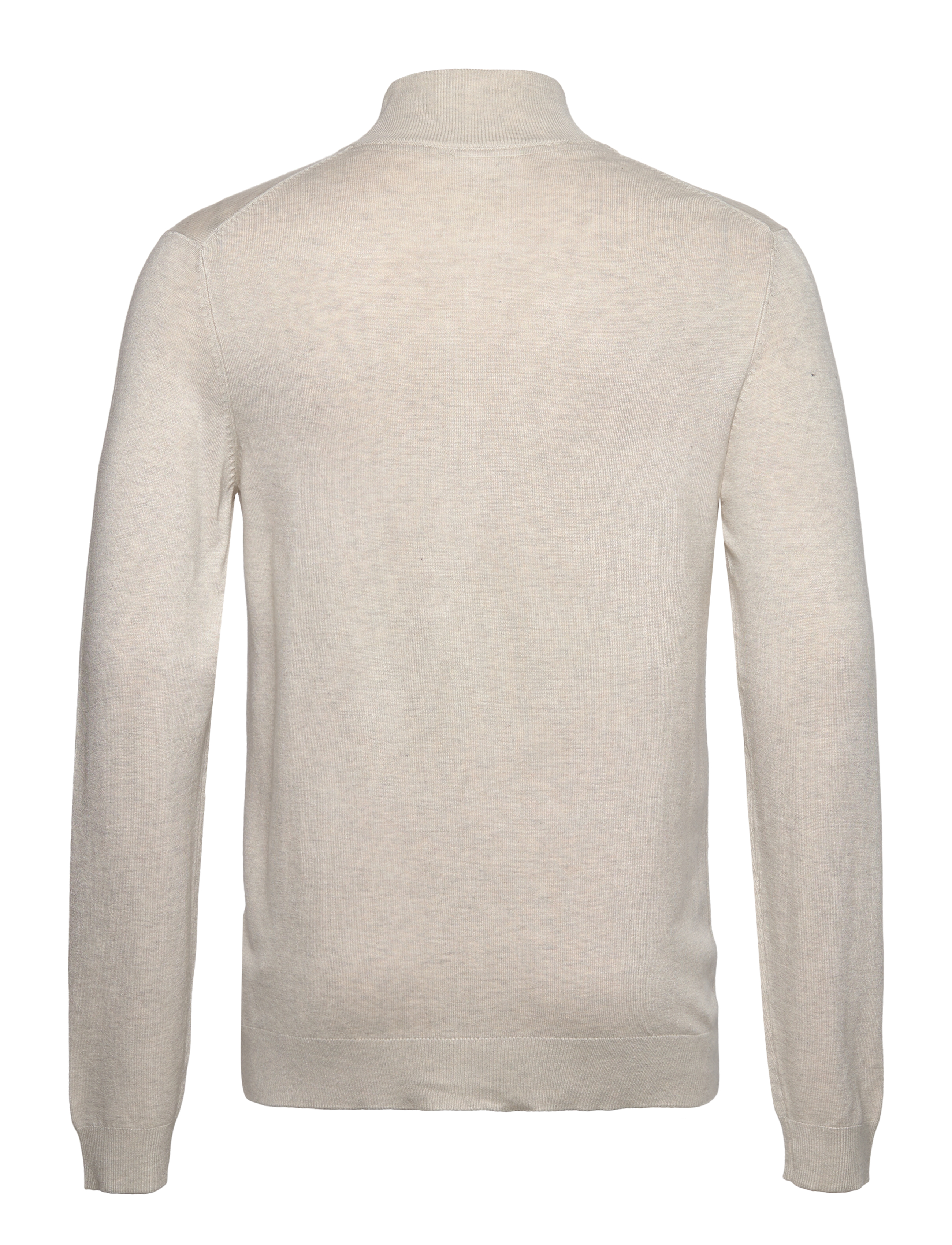 Lindbergh - Ecovero L/S zip cardigan - full zip jumpers - off white mel - 2