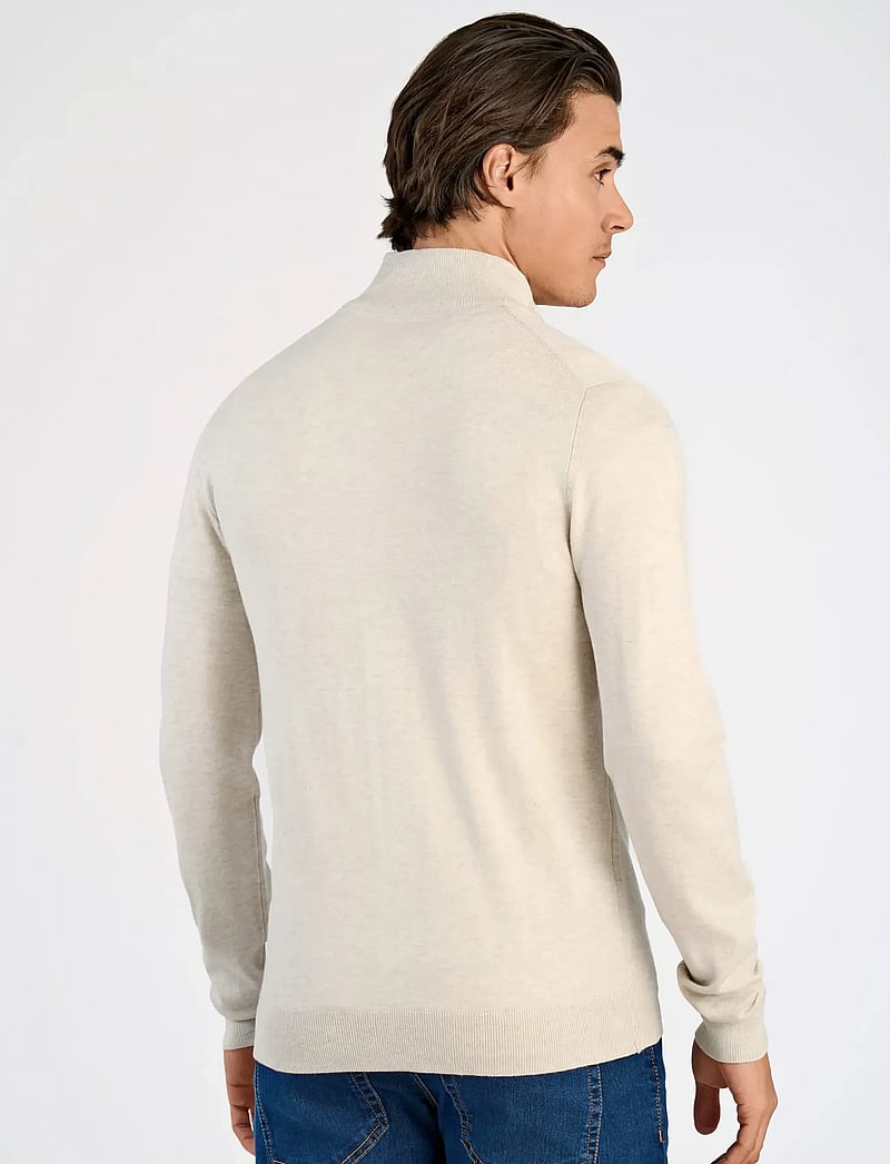 Lindbergh - Ecovero L/S zip cardigan - pullover mit durchgehendem reißverschluss - off white mel - 4