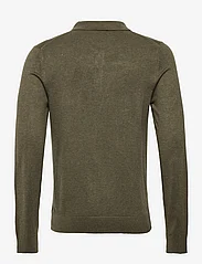 Lindbergh - Long sleeve knitted poloshirt - stickade pikéer - army mel - 1