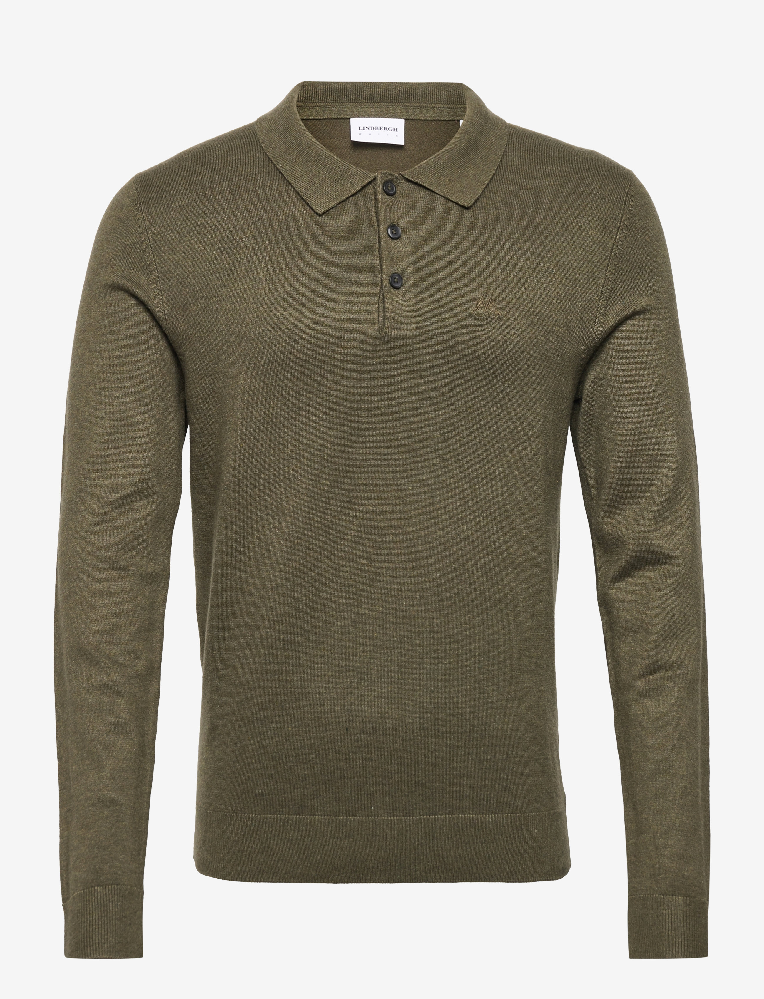 Lindbergh - Ecovero L/S polo - polostrik - army mel - 1