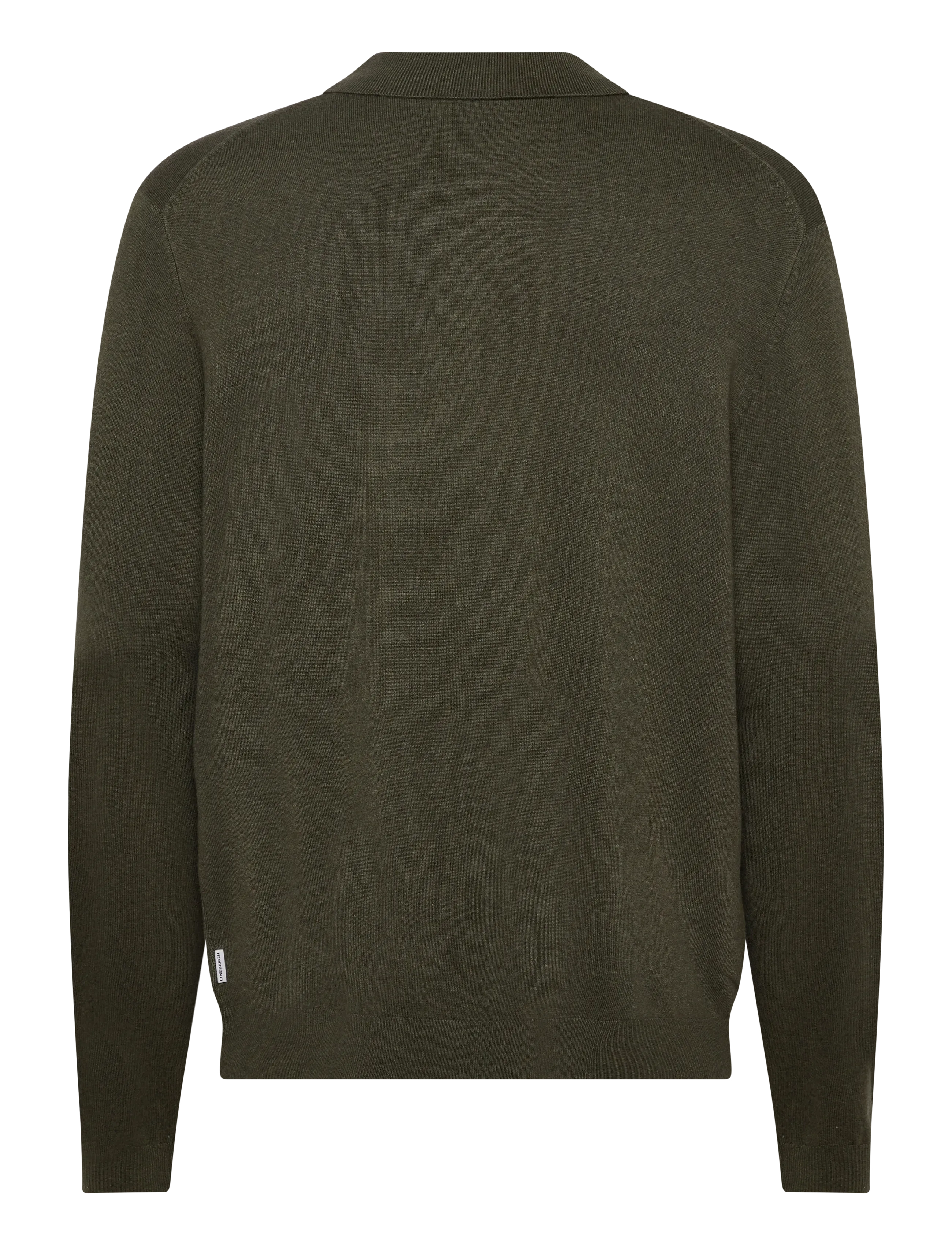 Lindbergh - Long sleeve knitted poloshirt - long-sleeved knitted polos - army mel - 2
