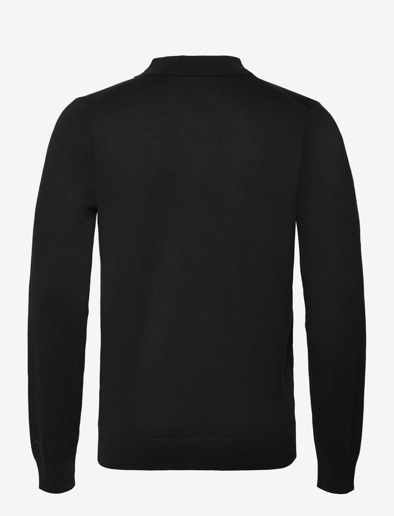 Lindbergh - Long sleeve knitted poloshirt - pikkade varrukatega kootud polosärgid - black - 1