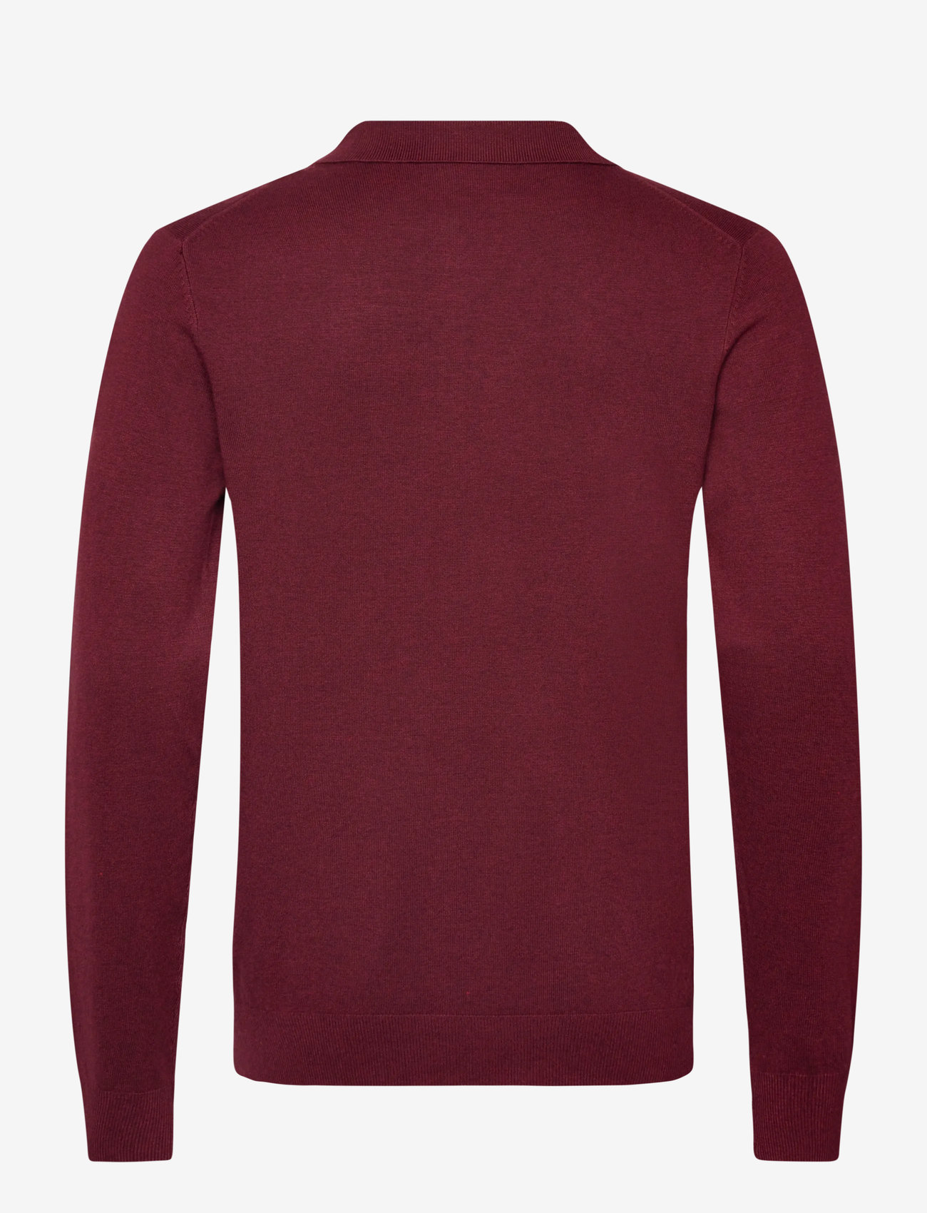 Lindbergh - Long sleeve knitted poloshirt - trikotažiniai polo marškinėliai ilgomis rankovėmis - cherry mel - 1