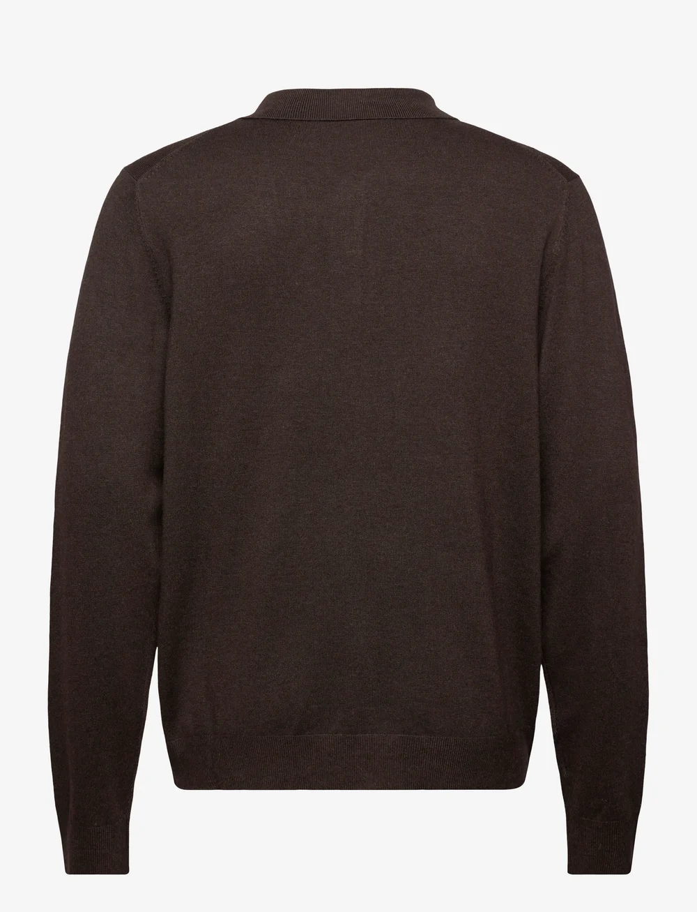Lindbergh - Ecovero L/S polo - polostrik - dk brown mel - 2