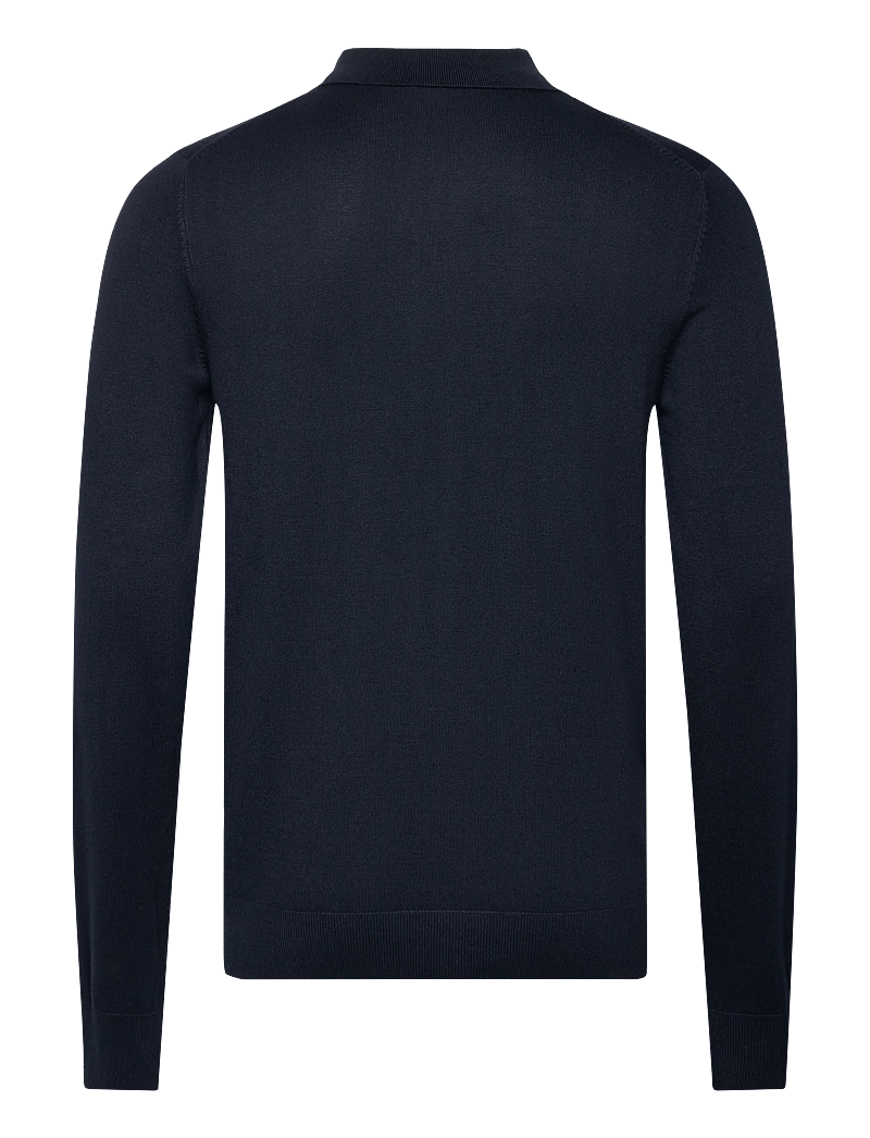 Lindbergh - Long sleeve knitted poloshirt - pikkade varrukatega kootud polosärgid - navy - 1