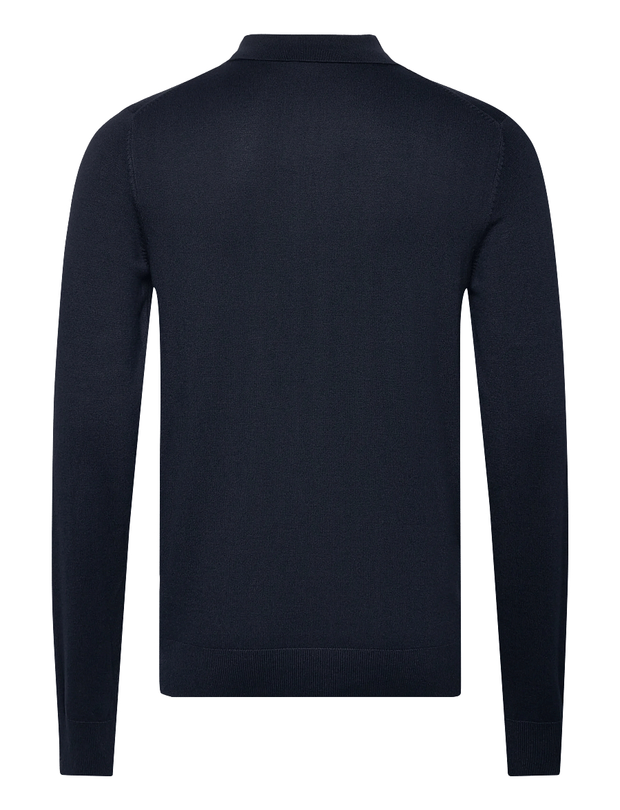 Lindbergh - Long sleeve knitted poloshirt - trikotažiniai polo marškinėliai ilgomis rankovėmis - navy - 1