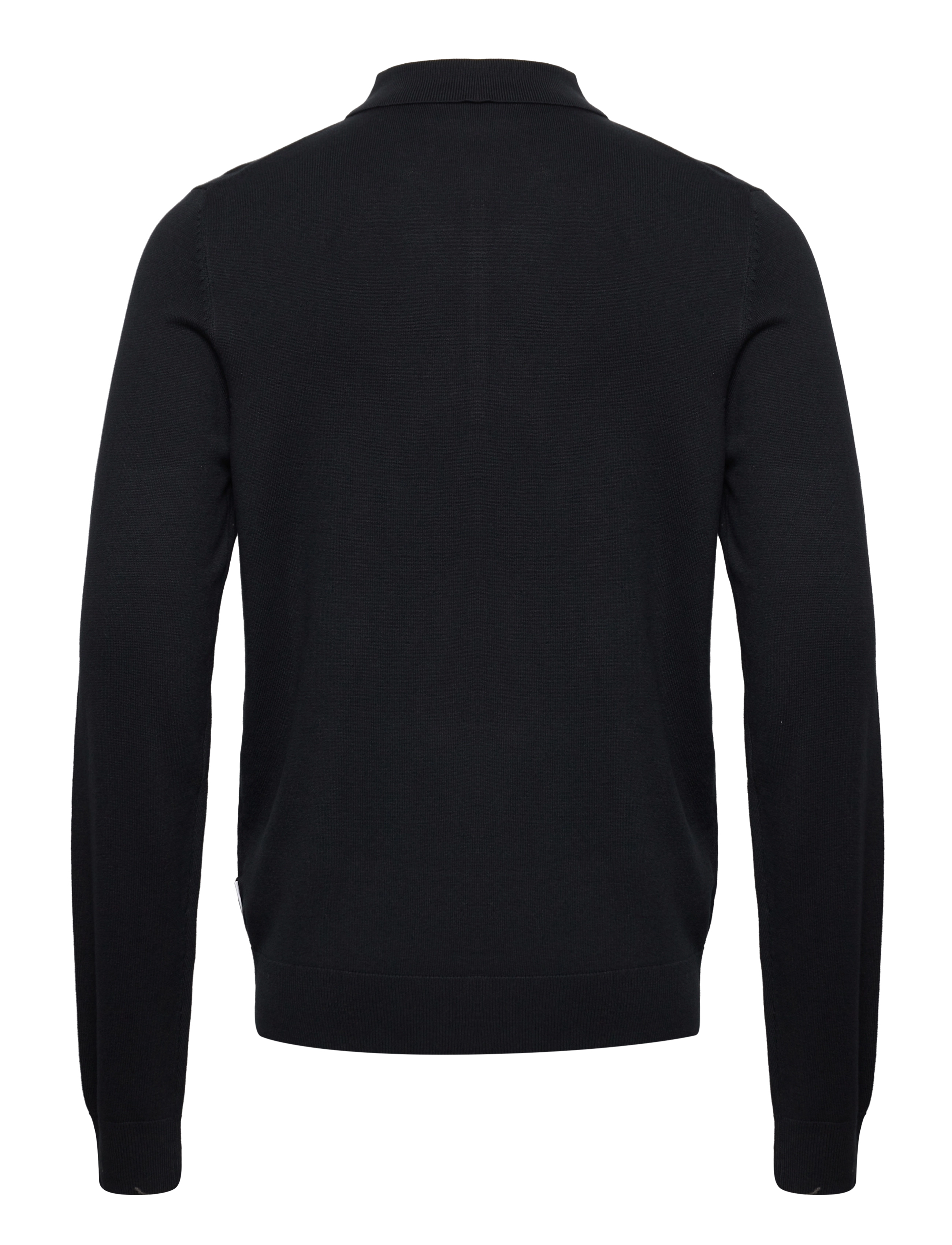 Lindbergh - Long sleeve knitted poloshirt - stickade pikéer - navy - 2