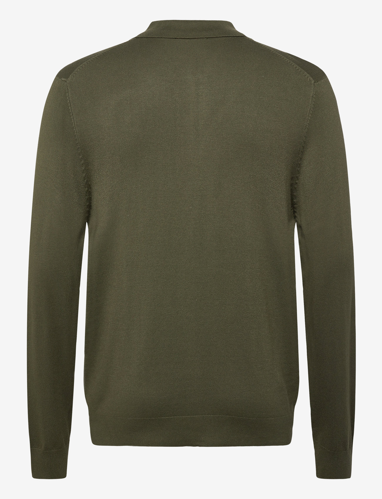 Lindbergh - Ecovero L/S zip polo - stickade pikéer - army - 1