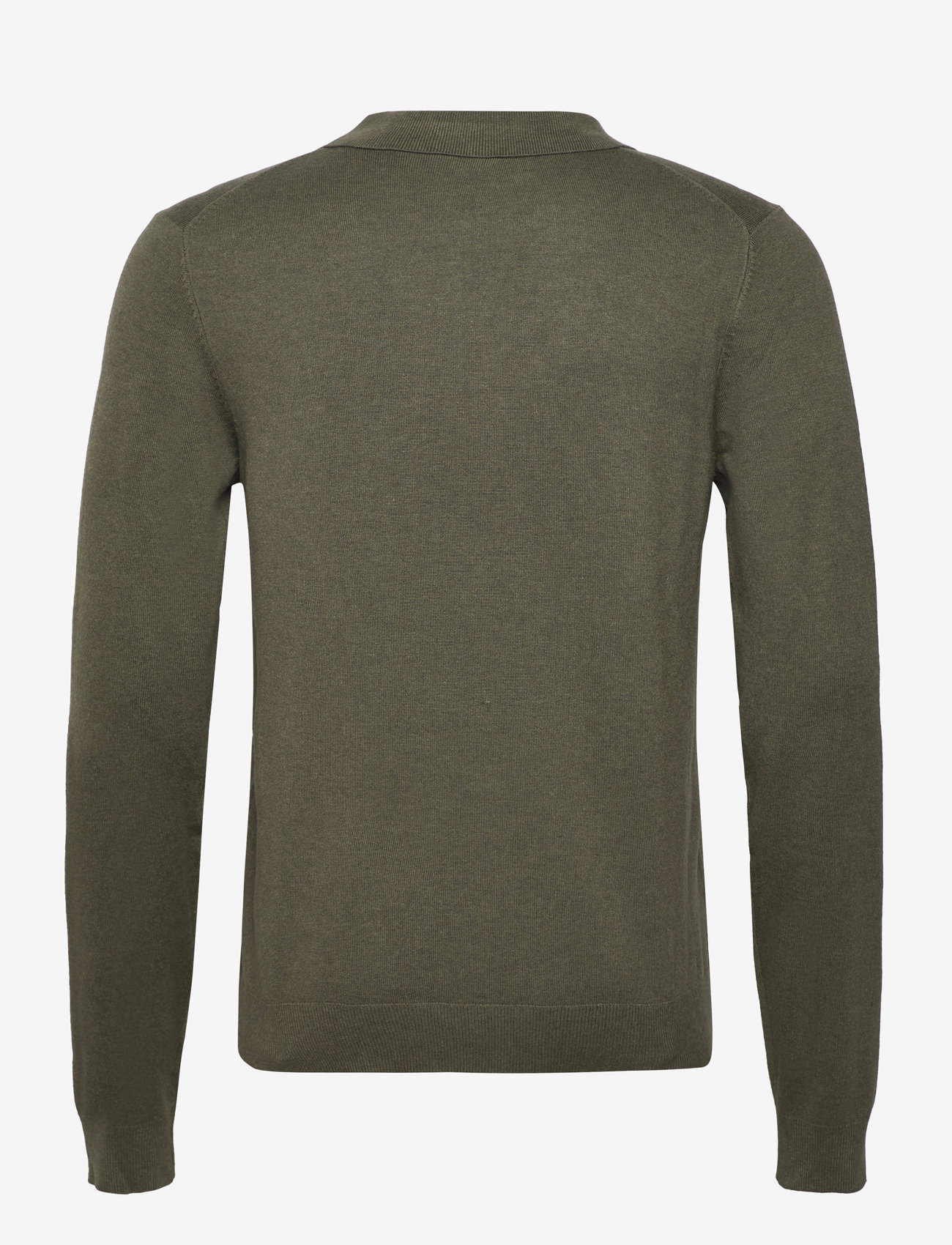 Lindbergh - Ecovero L/S zip polo - polostrik - army mel - 1