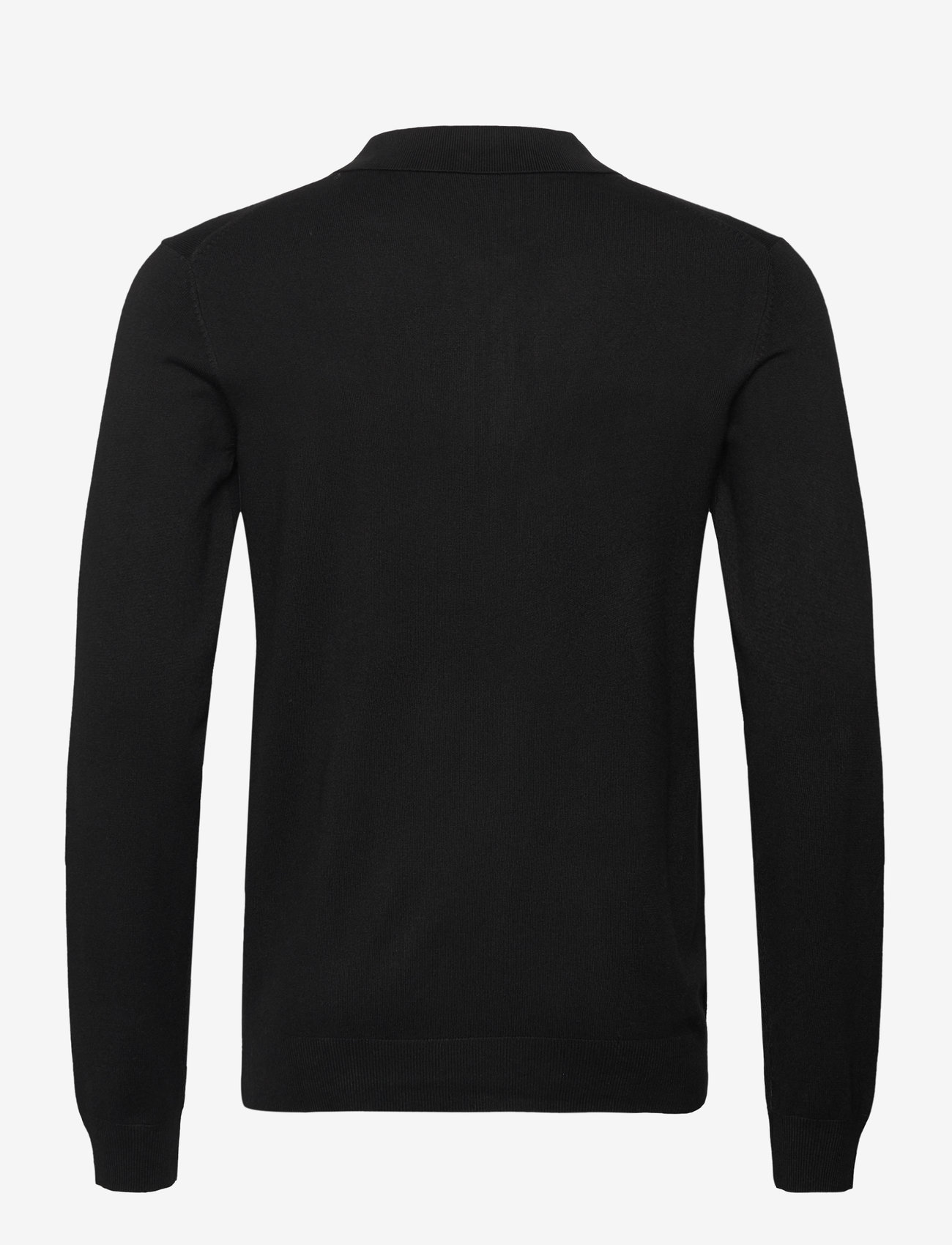 Lindbergh - Ecovero L/S zip polo - polostrik - black - 2